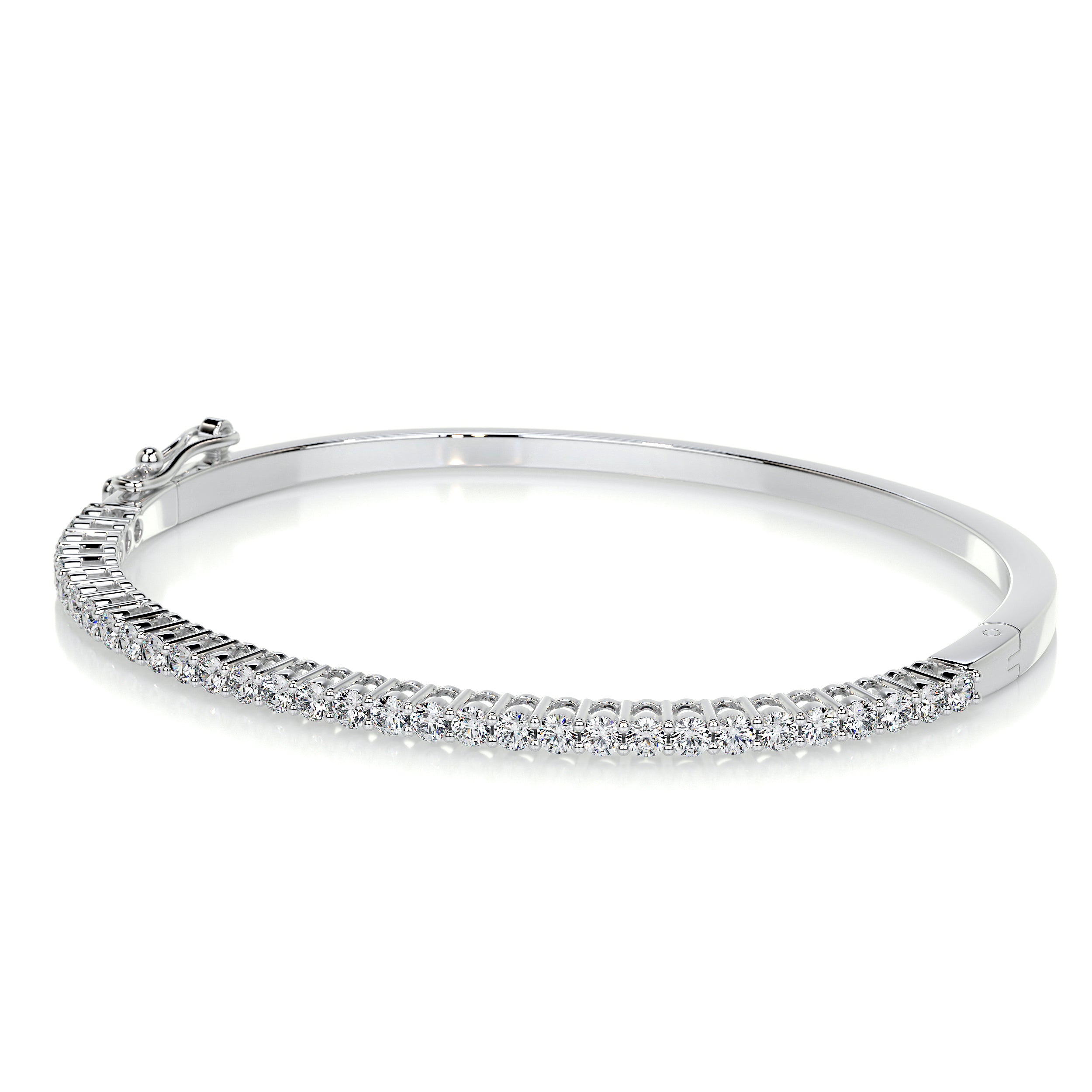 Karla Bangle Diamond Bracelet   (1.6 Carat) -14K White Gold