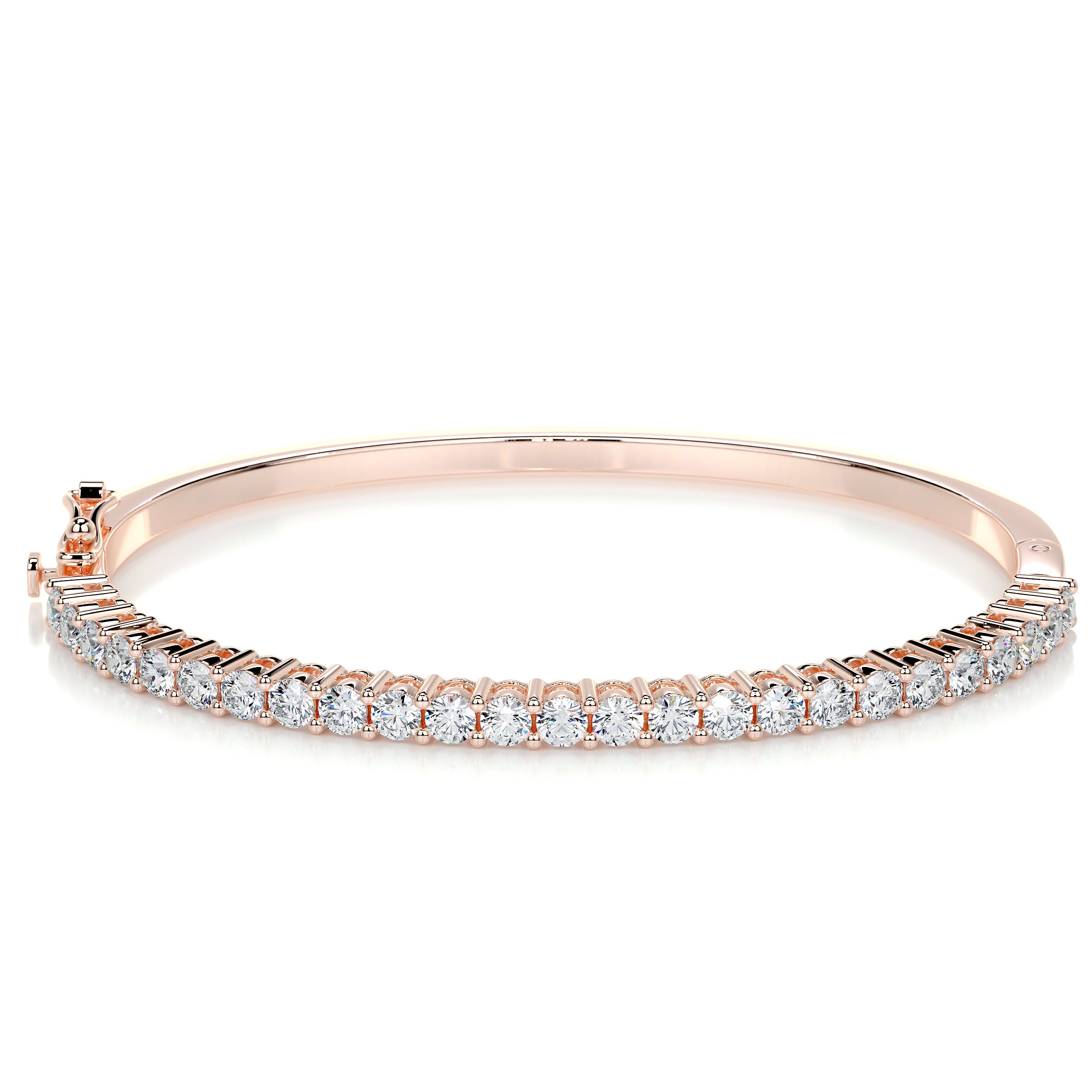 Karla Bangle Diamond Bracelet (2.5 Carat) -14K Rose Gold