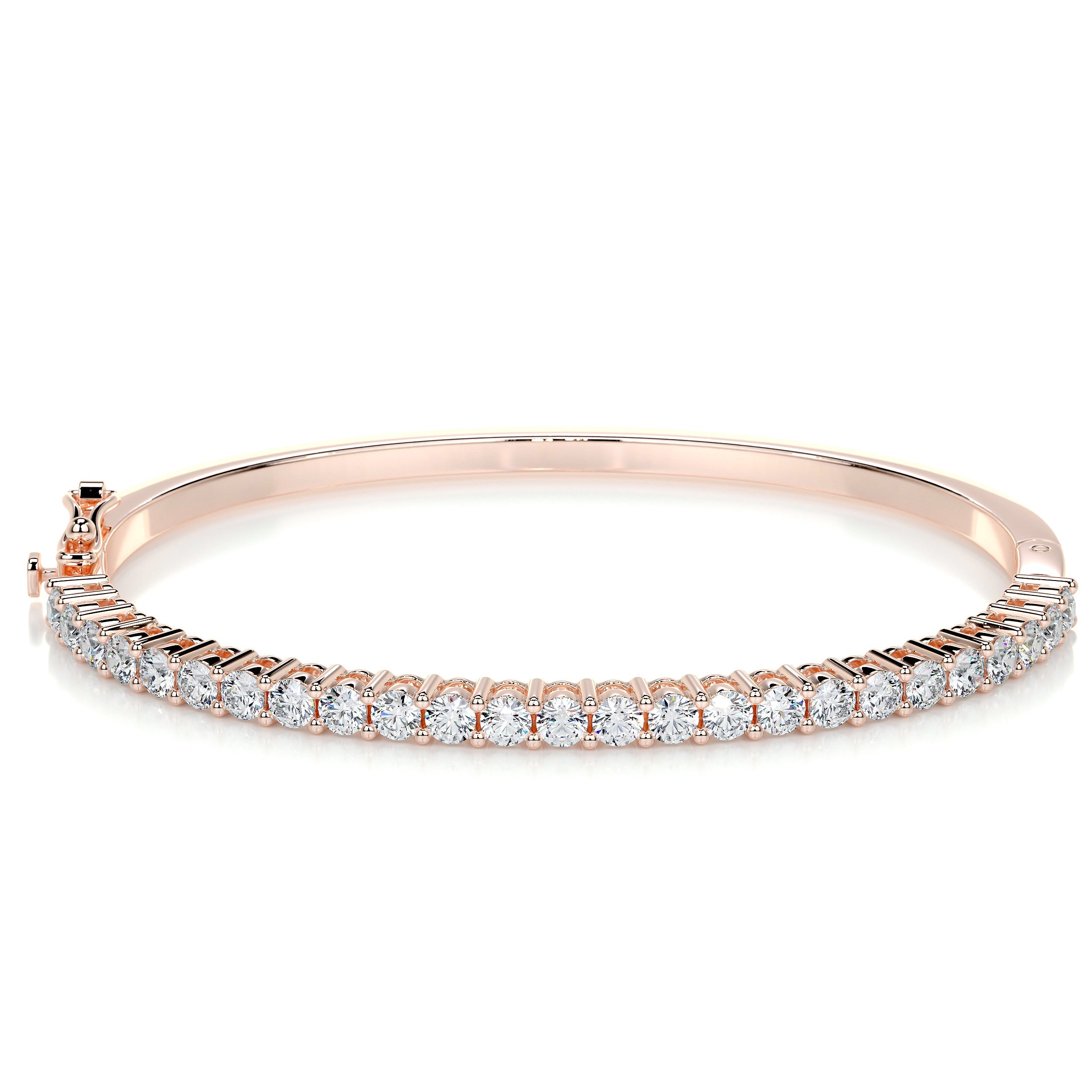 Karla Bangle Lab Grown Diamond Bracelet (2.5 Carat) -14K Rose Gold