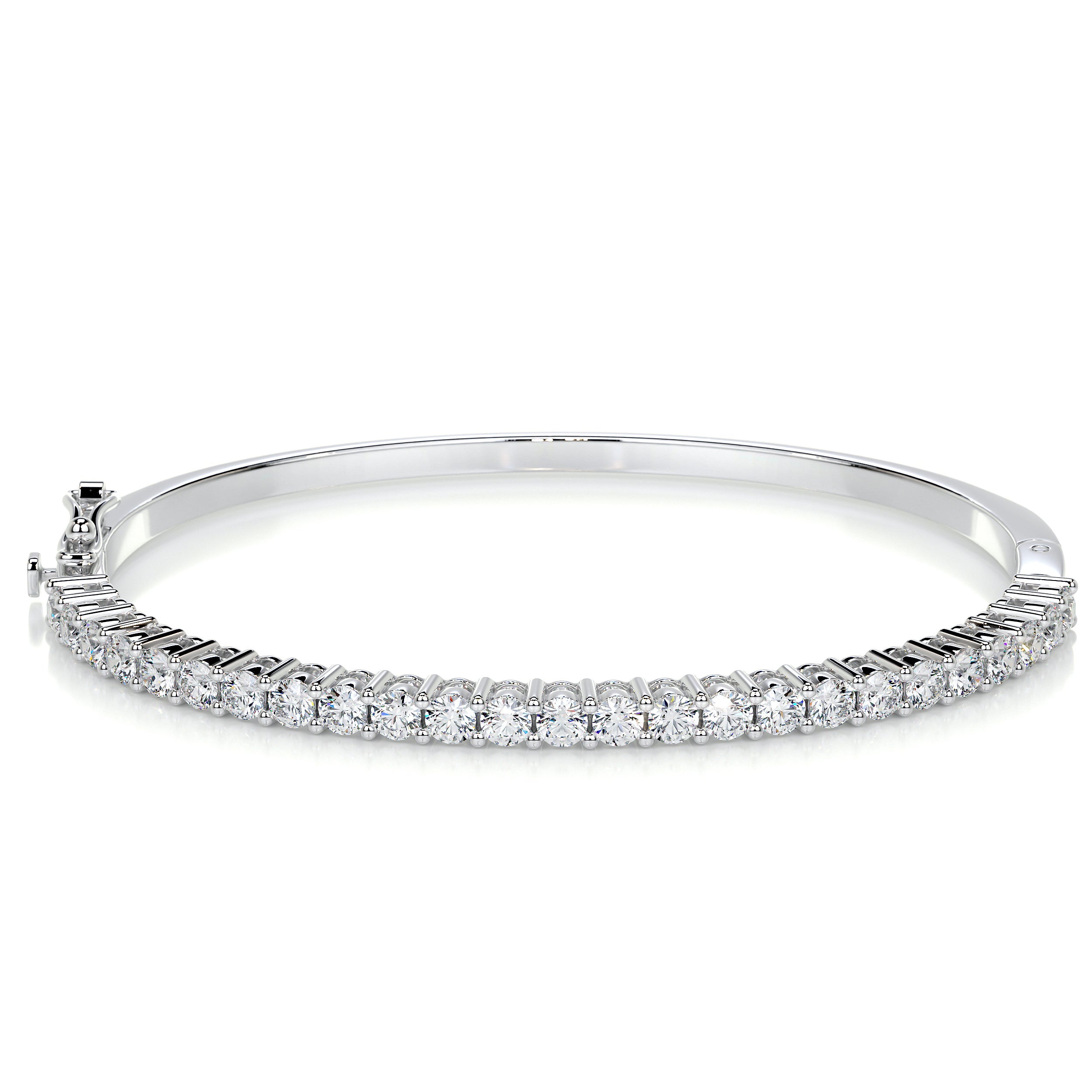 Karla Bangle Diamond Bracelet   (2.5 Carat) -14K White Gold