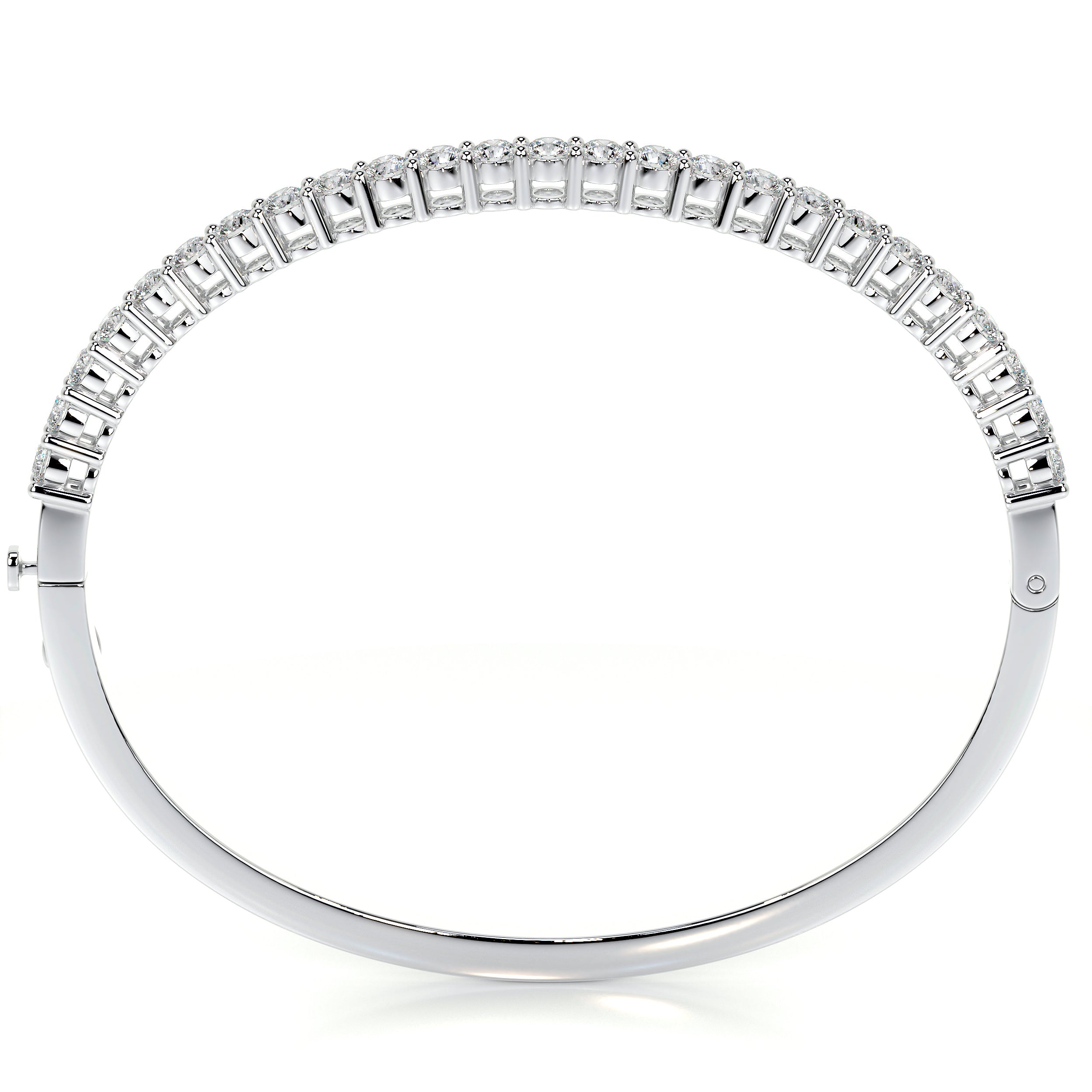 Karla Bangle Diamond Bracelet   (2.5 Carat) -14K White Gold