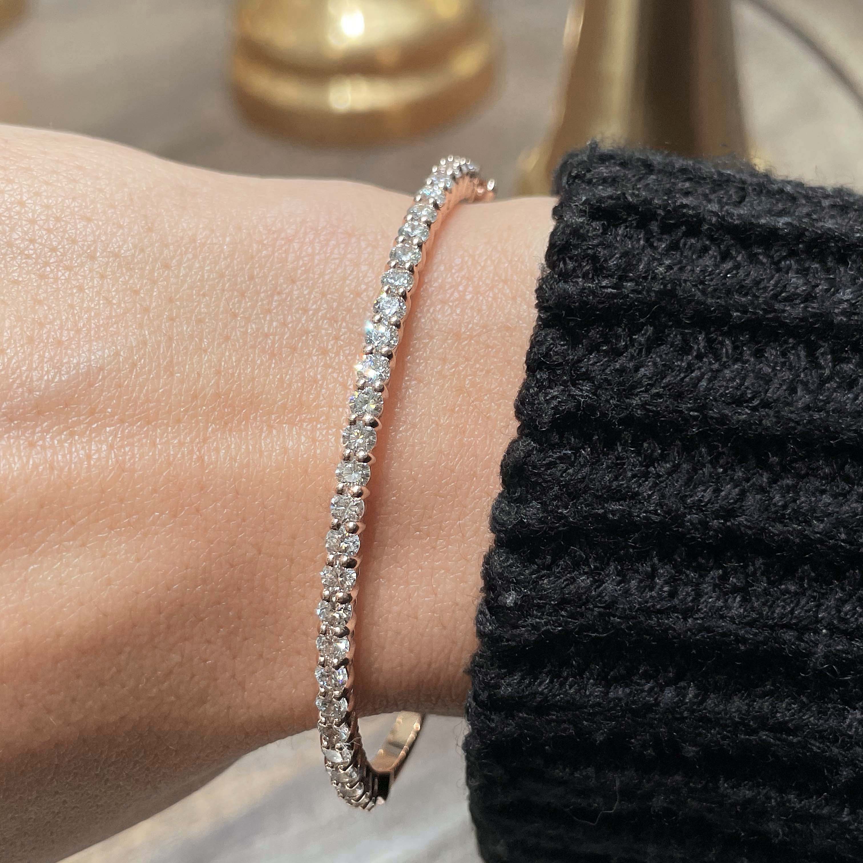 Karla Bangle Diamond Bracelet (2.5 Carat) -14K White Gold