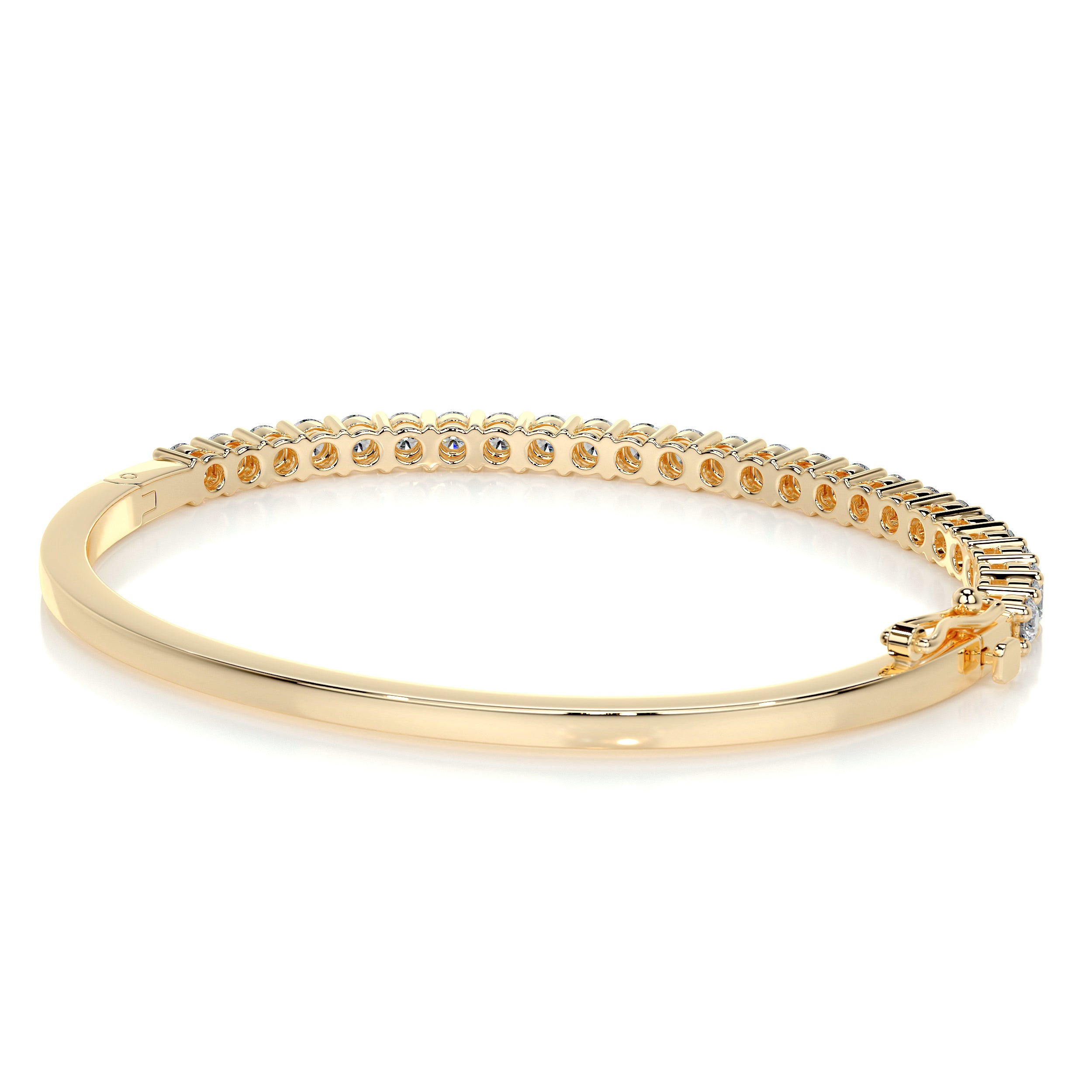 Karla Bangle Lab Grown Diamond Bracelet   (2.5 Carat) -18K Yellow Gold