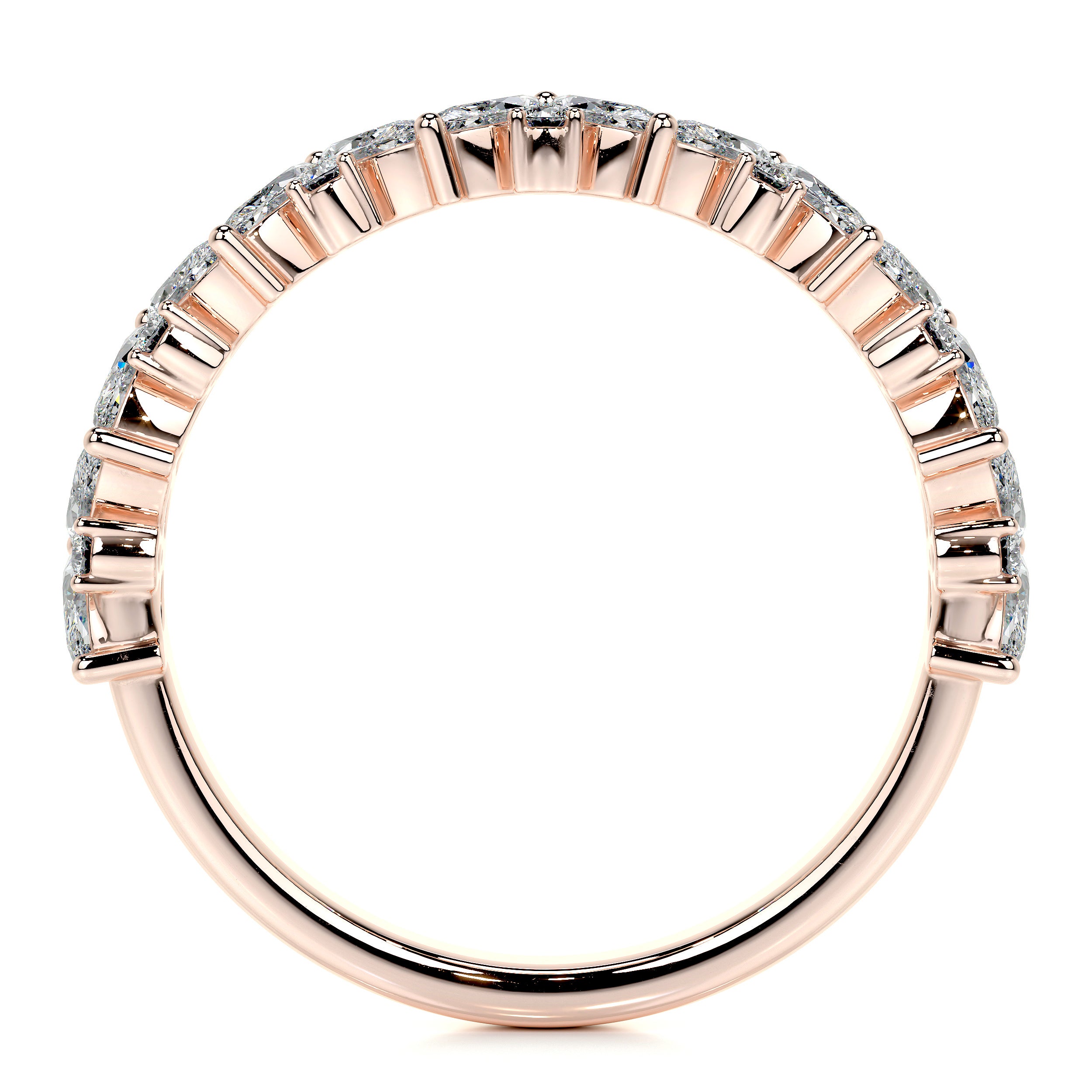 Regina Lab Grown Diamond Wedding Ring (0.85 Carat) -14K Rose Gold