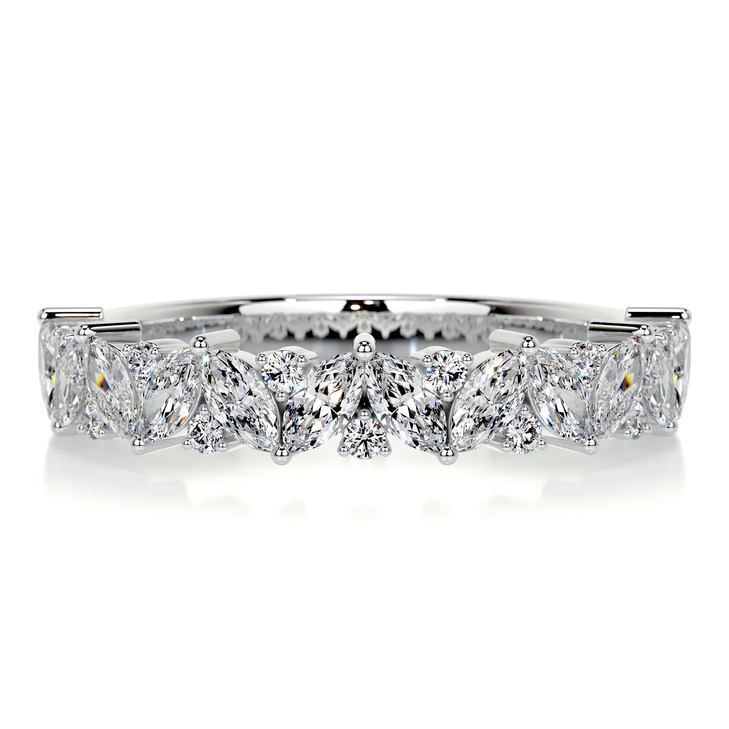 Regina Diamond Wedding Ring   (0.85 Carat) -14K White Gold