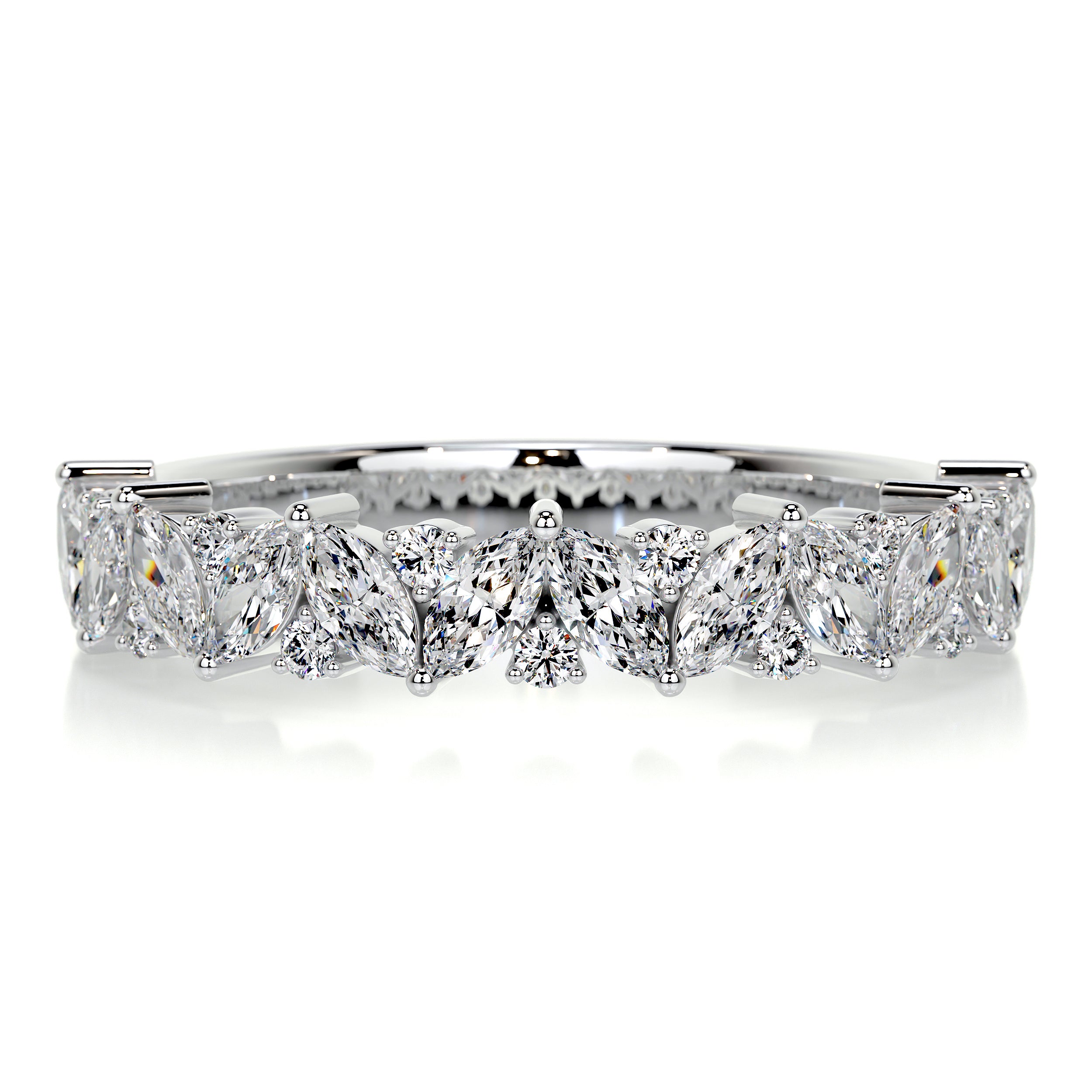 Regina Diamond Wedding Ring (0.85 Carat) -14K White Gold