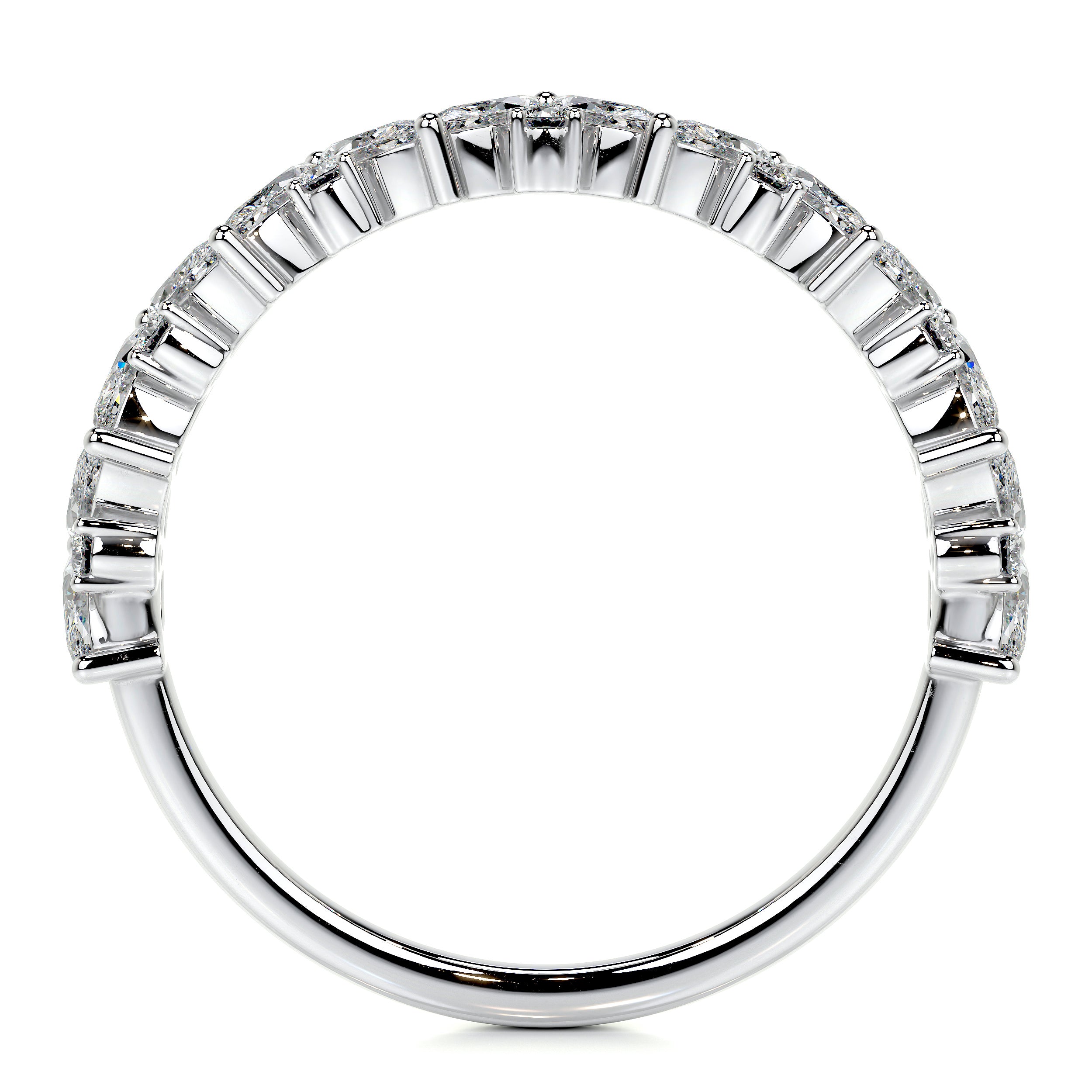 Regina Lab Grown Diamond Wedding Ring (0.85 Carat) -14K White Gold