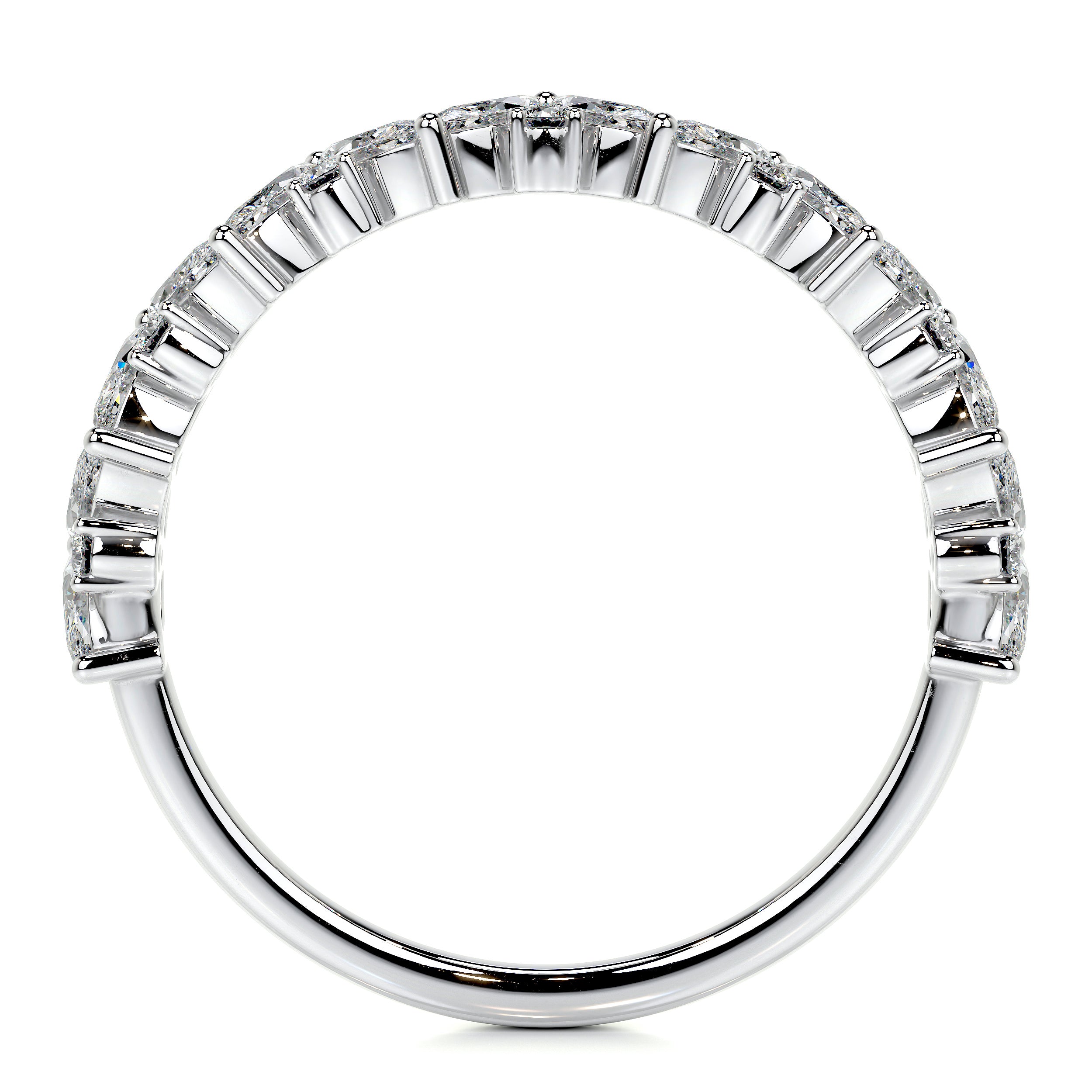 Regina Lab Grown Diamond Wedding Ring   (0.85 Carat) -14K White Gold