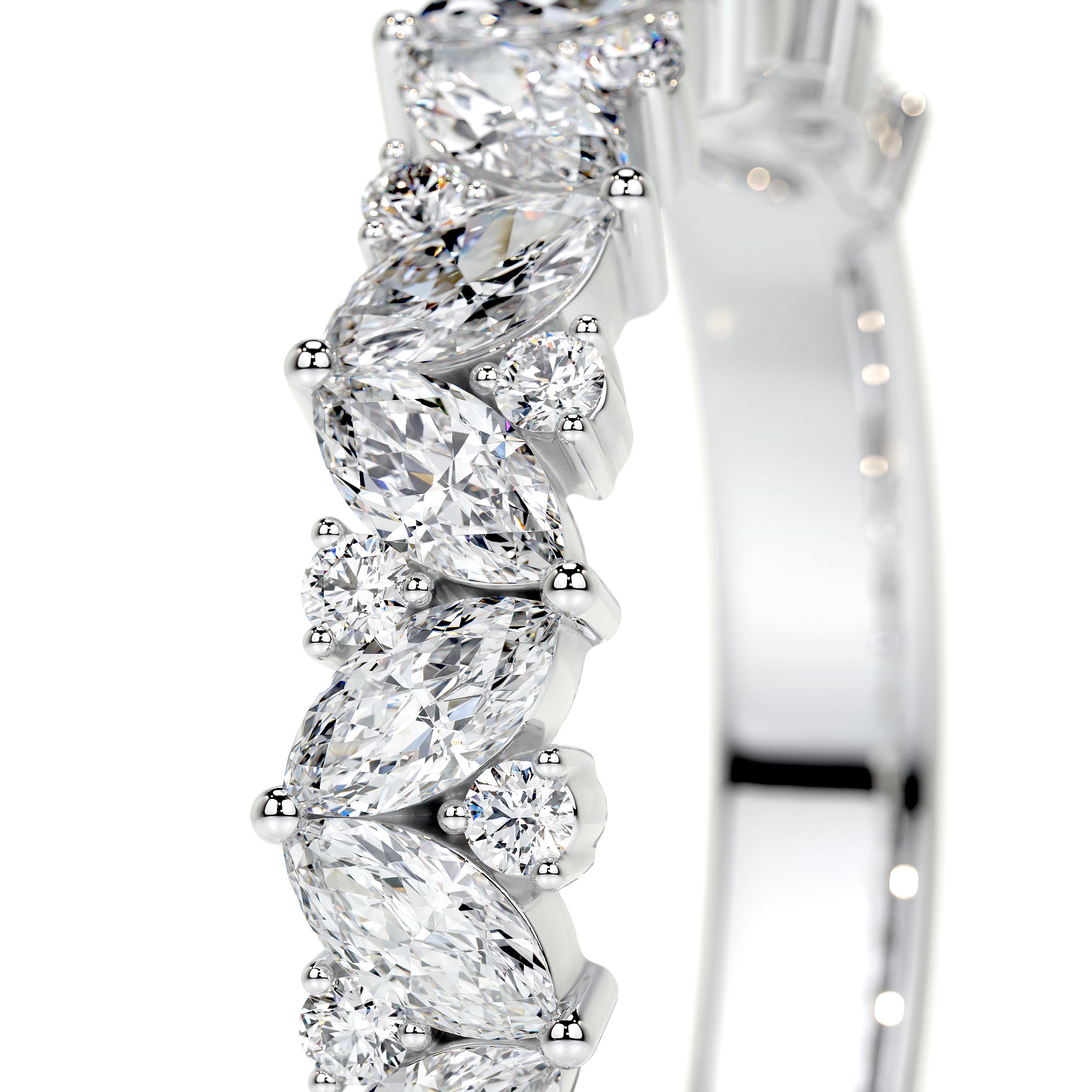 Regina Lab Grown Diamond Wedding Ring (0.85 Carat) -14K White Gold