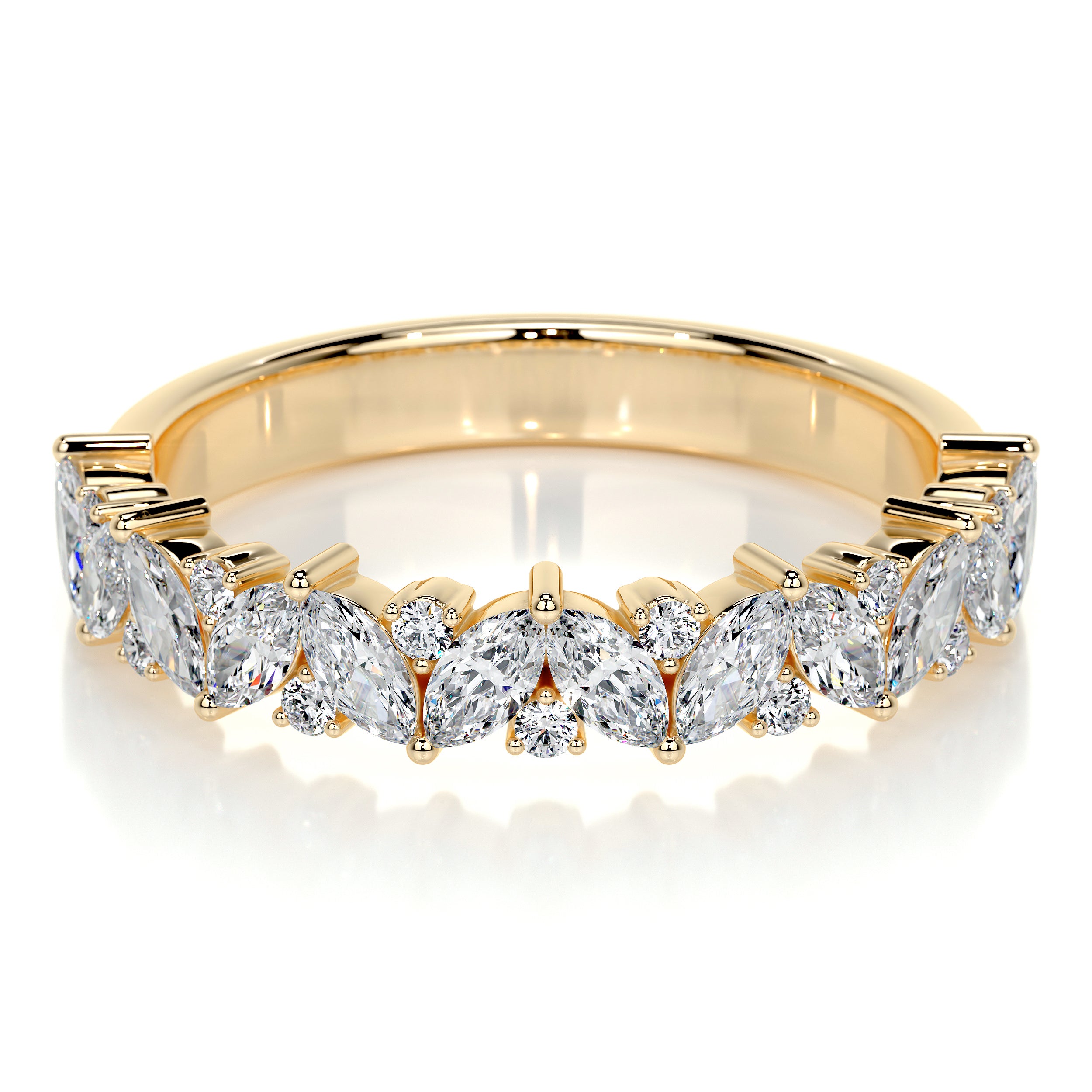 Regina Lab Grown Diamond Wedding Ring (0.85 Carat) -18K Yellow Gold
