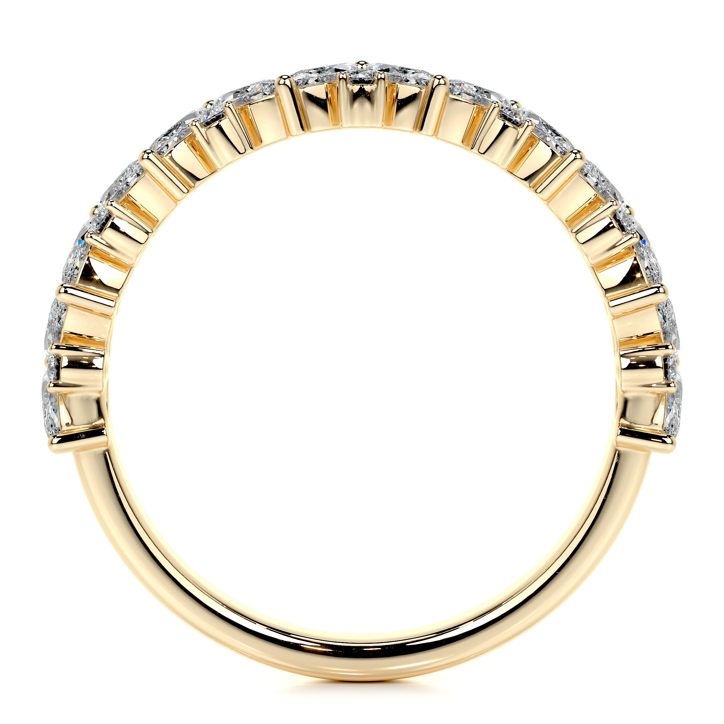 Regina Lab Grown Diamond Wedding Ring   (0.85 Carat) -18K Yellow Gold