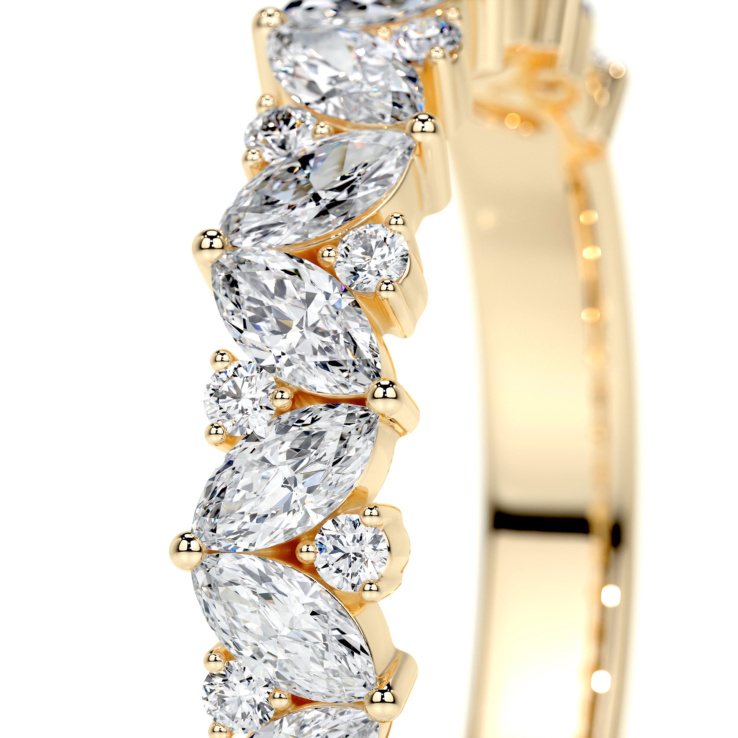 Regina Lab Grown Diamond Wedding Ring (0.85 Carat) -18K Yellow Gold
