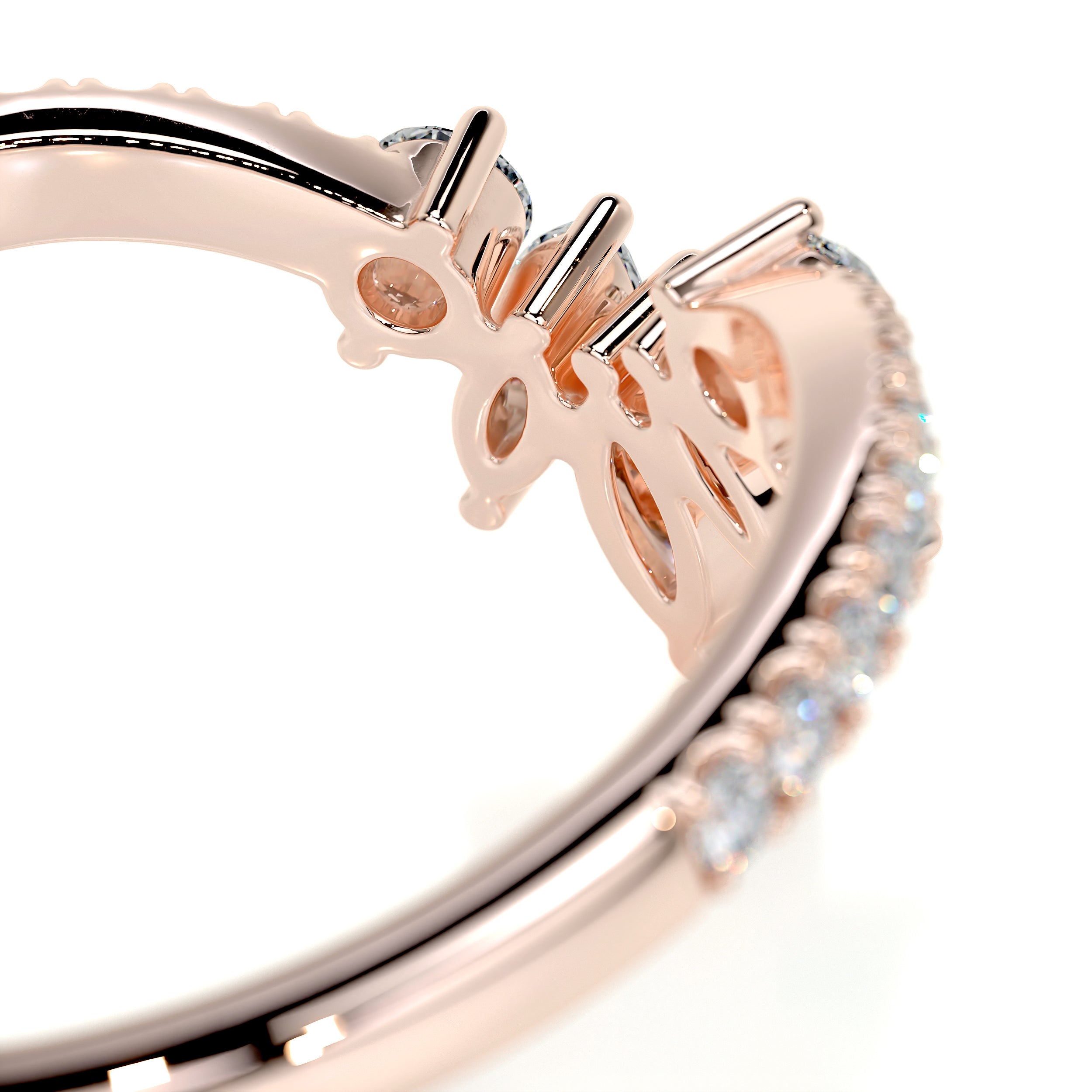 Lauren Diamond Wedding Ring (0.30 Carat) -14K Rose Gold