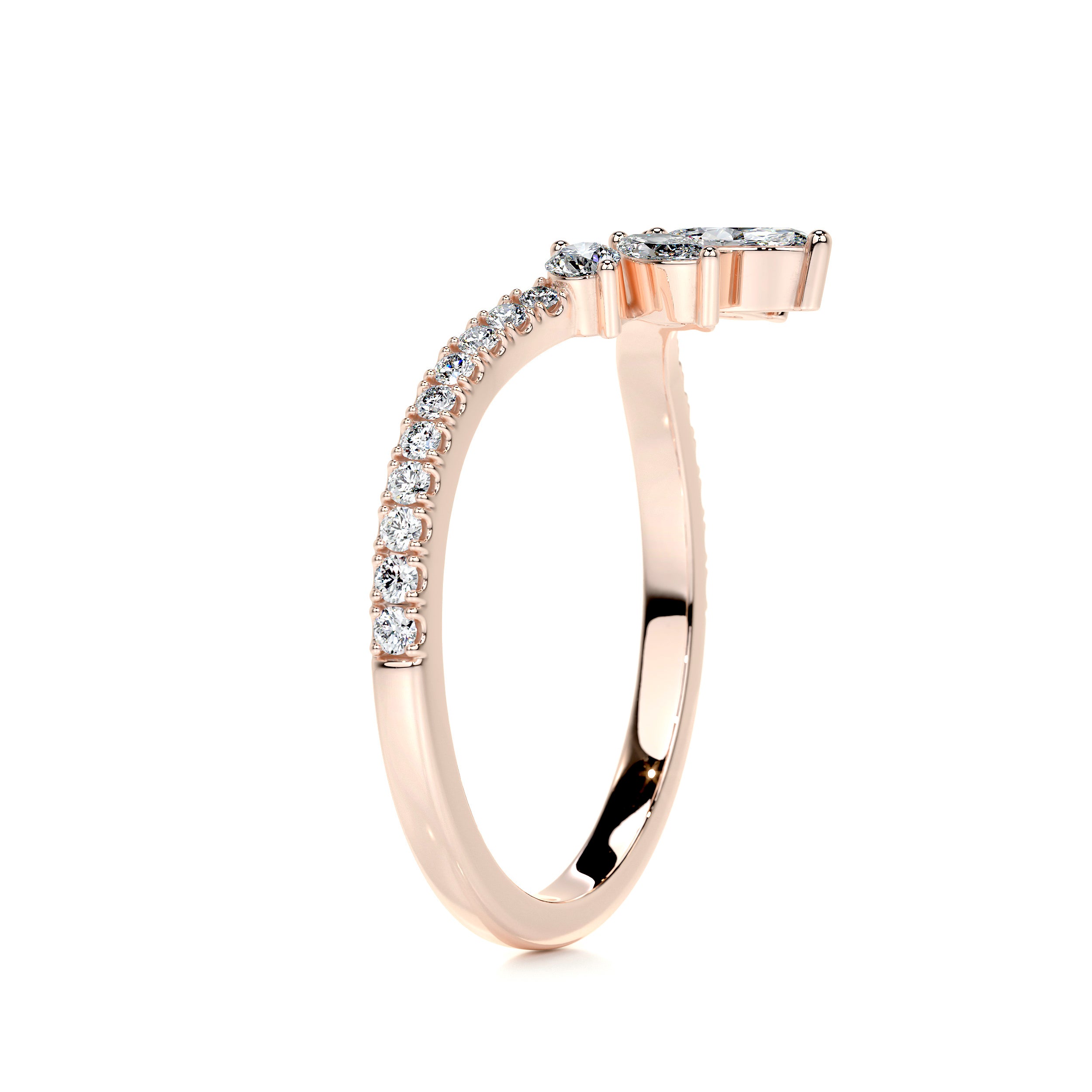 Lauren Diamond Wedding Ring   (0.30 Carat) -14K Rose Gold