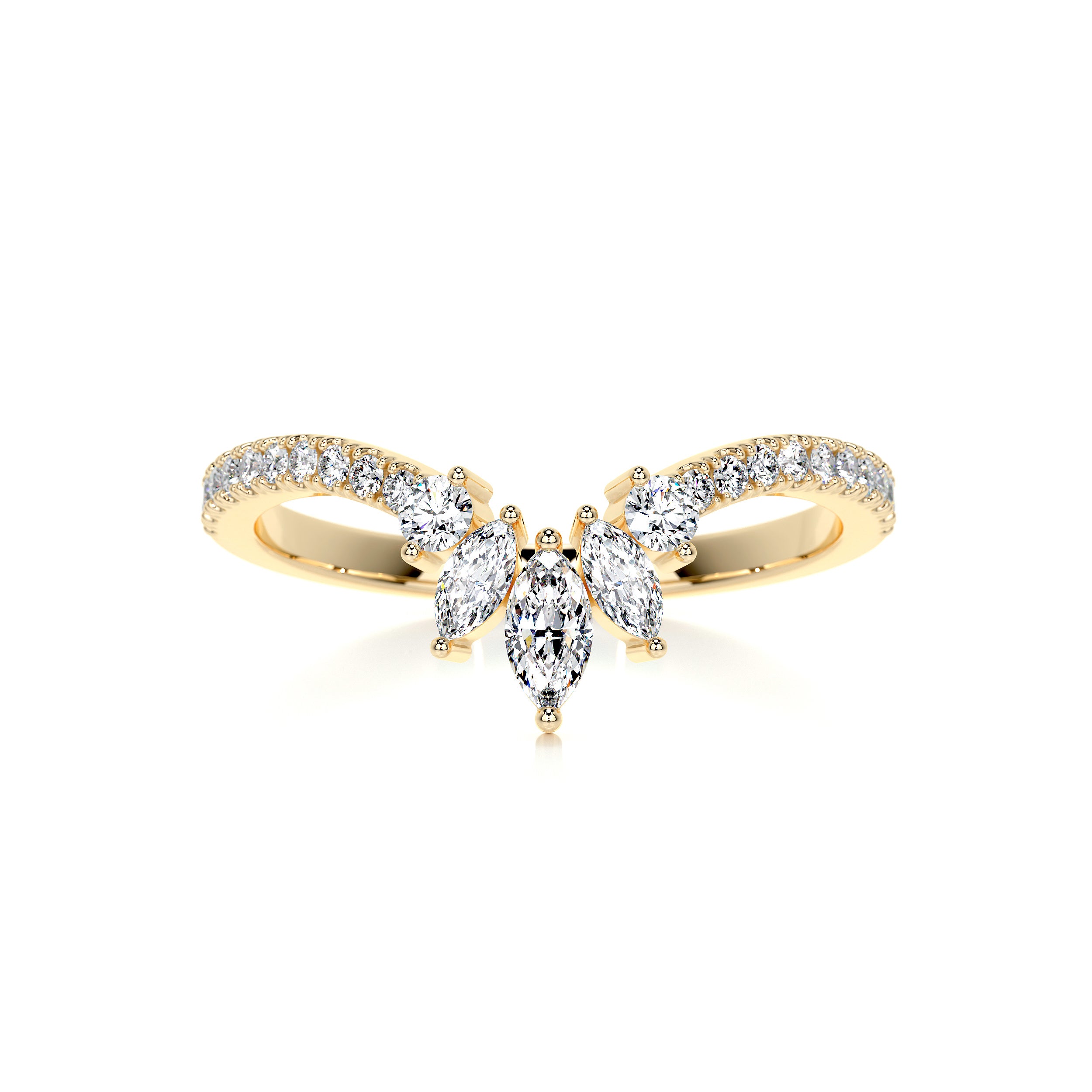 Lauren Diamond Wedding Ring (0.30 Carat) -18K Yellow Gold