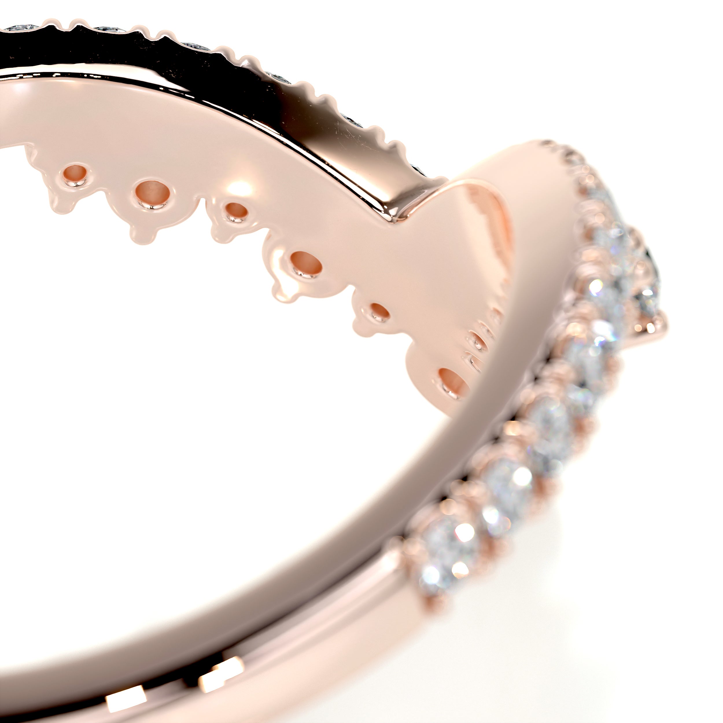 Mia Diamond Wedding Ring (0.50 Carat) -14K Rose Gold