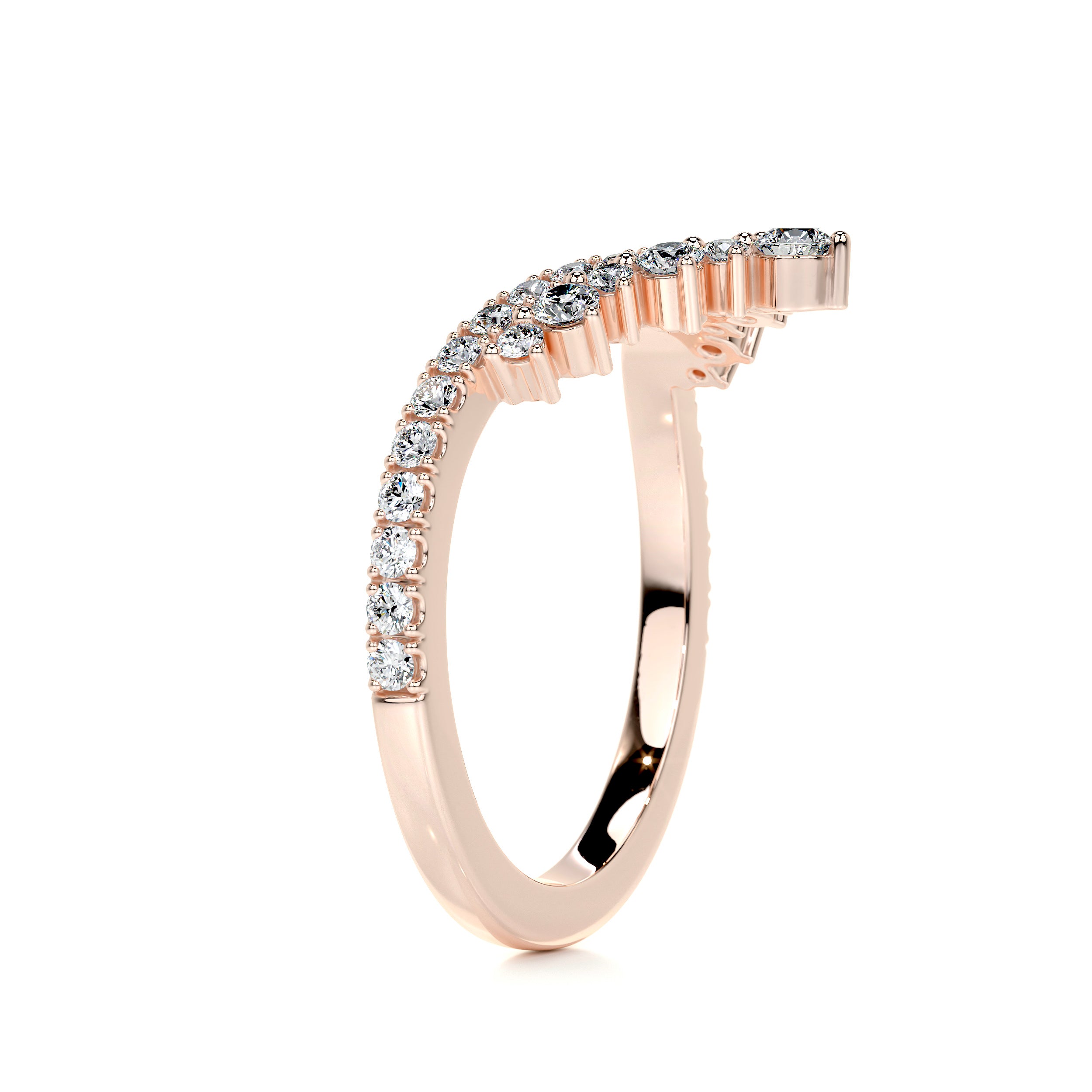 Mia Diamond Wedding Ring (0.50 Carat) -14K Rose Gold