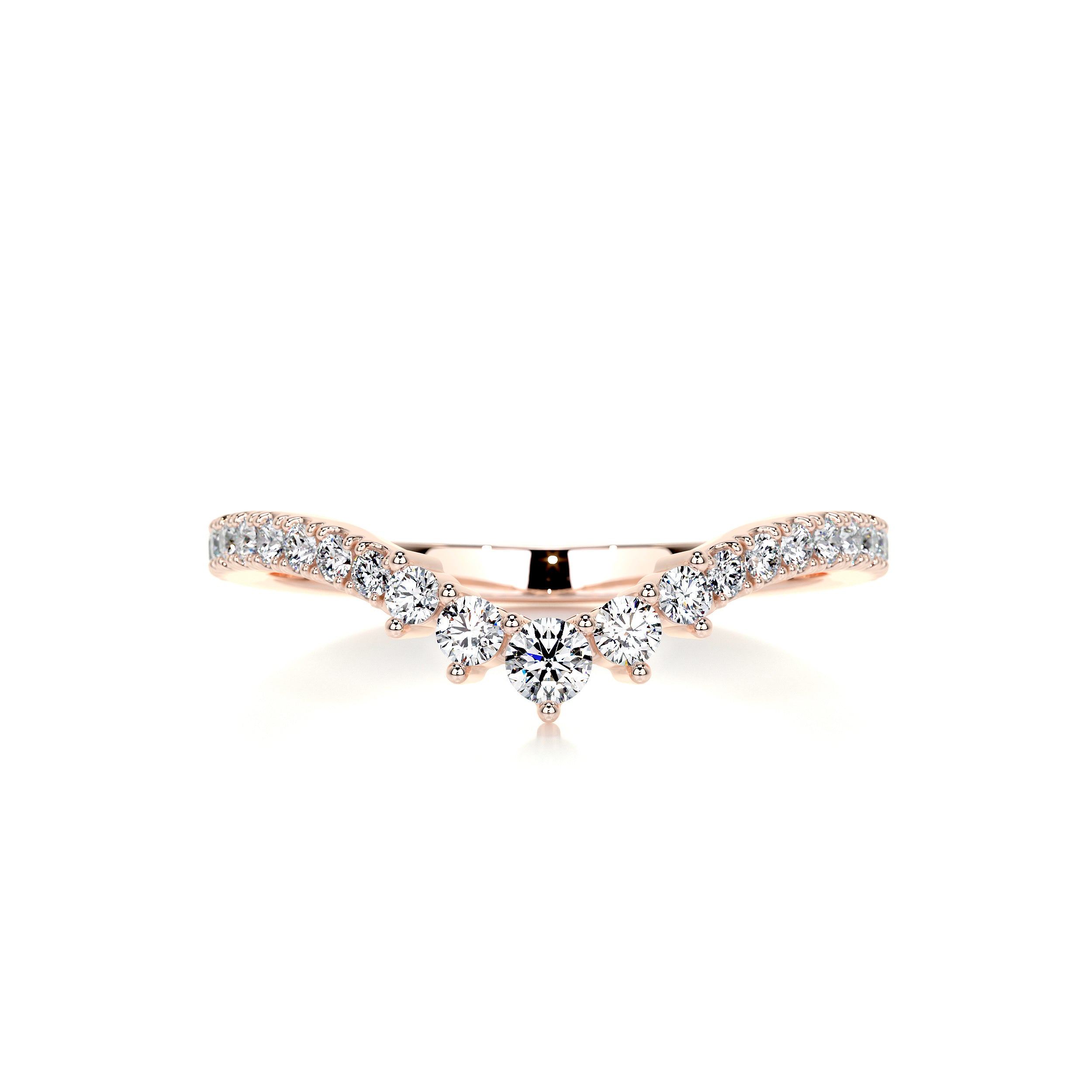 Mia Diamond Wedding Ring (0.35 Carat) -14K Rose Gold