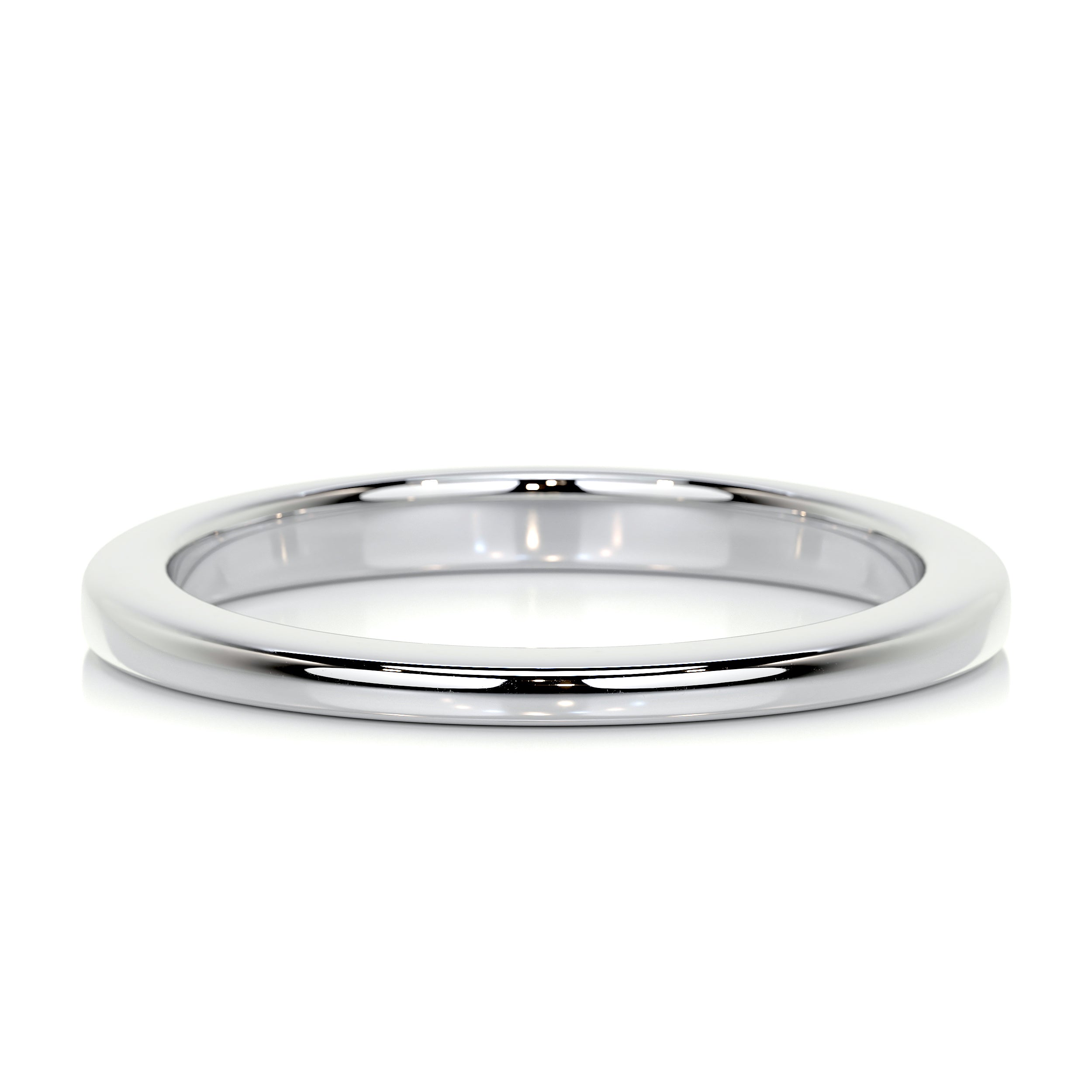 Alex Men's Wedding Band -14K White Gold