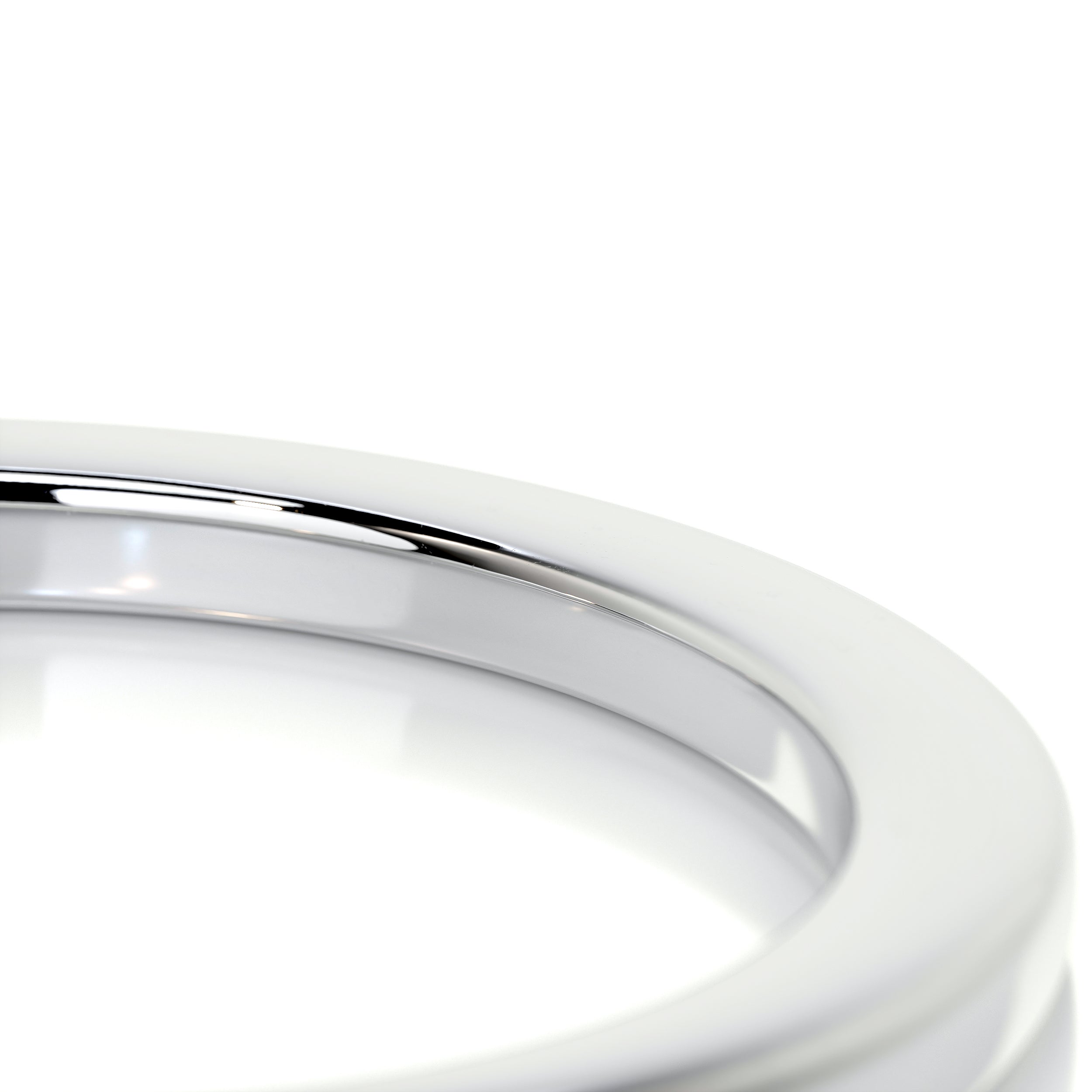 Alex Men's Wedding Band -14K White Gold