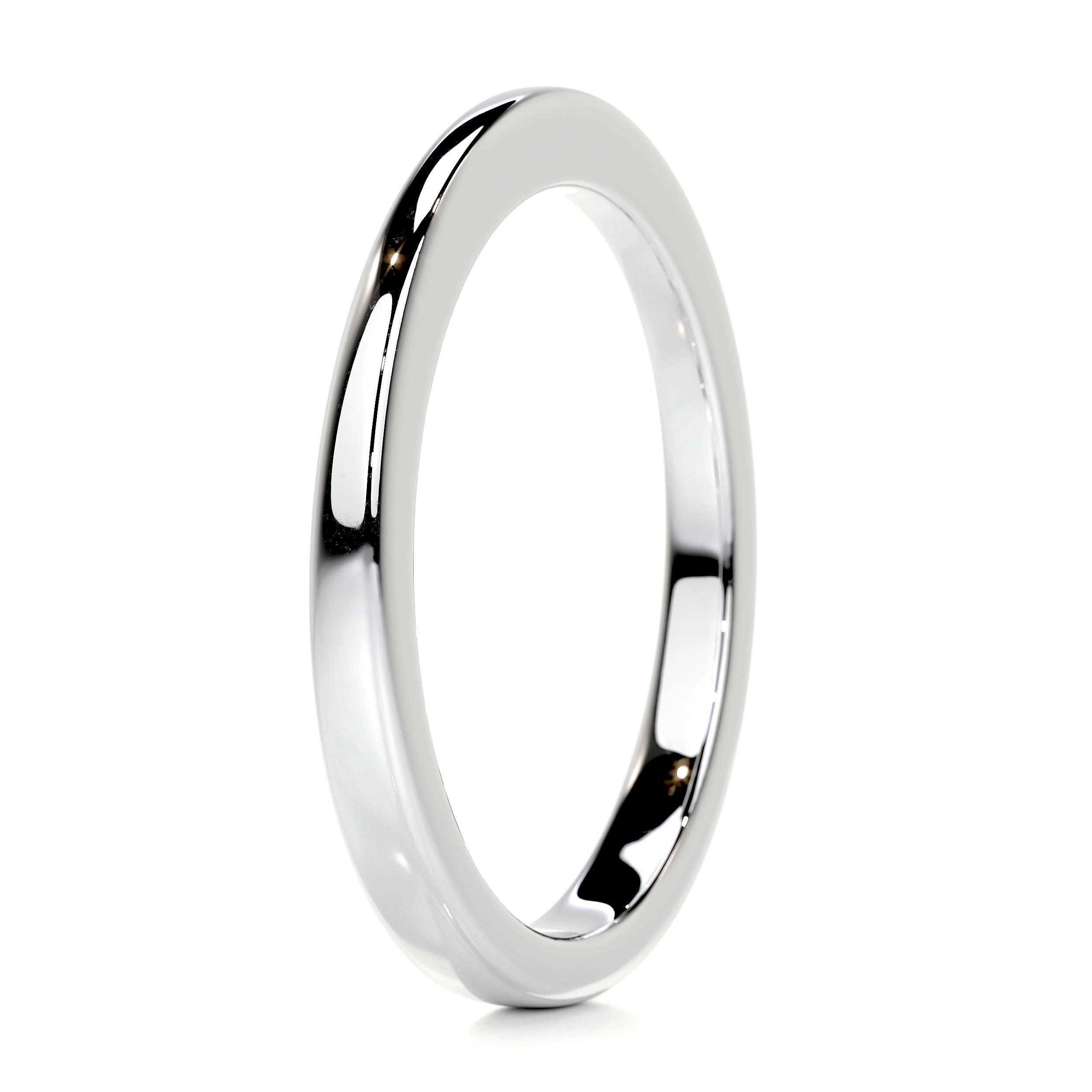 Alex Men's Wedding Band -14K White Gold