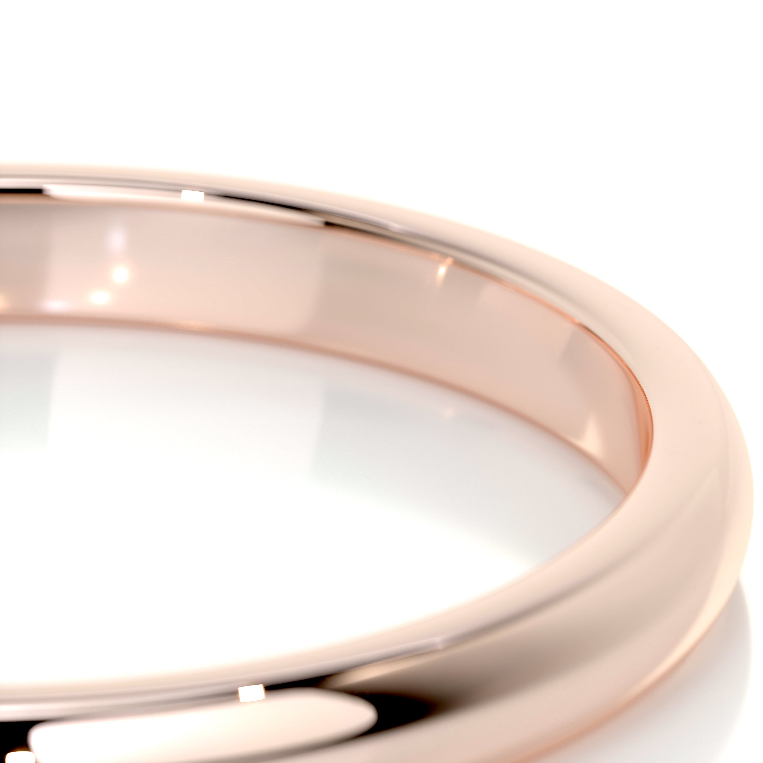 Jessi Men's Wedding Band -14K Rose Gold