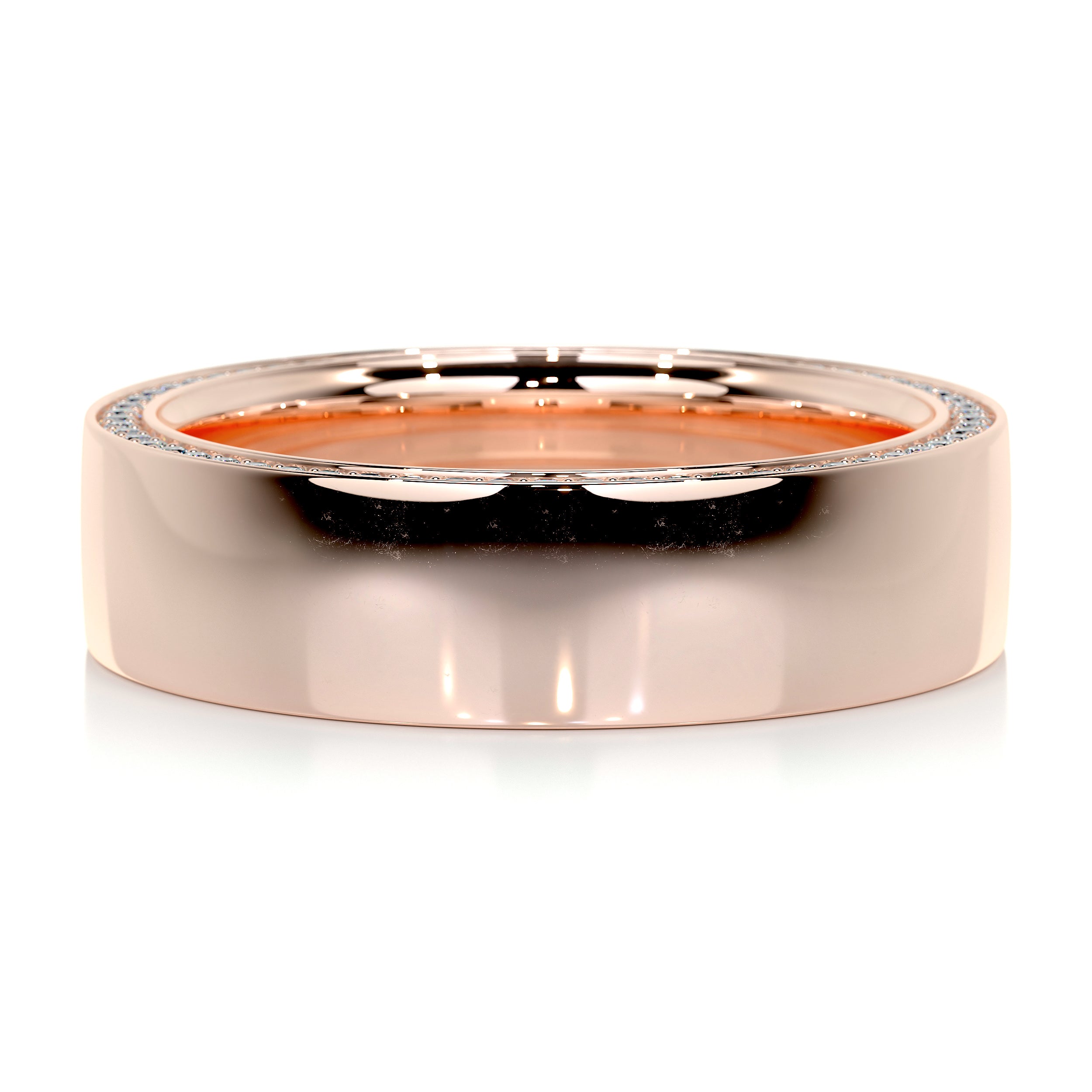 Greg Men's Diamond Wedding Band (0.50 Carat) -14K Rose Gold