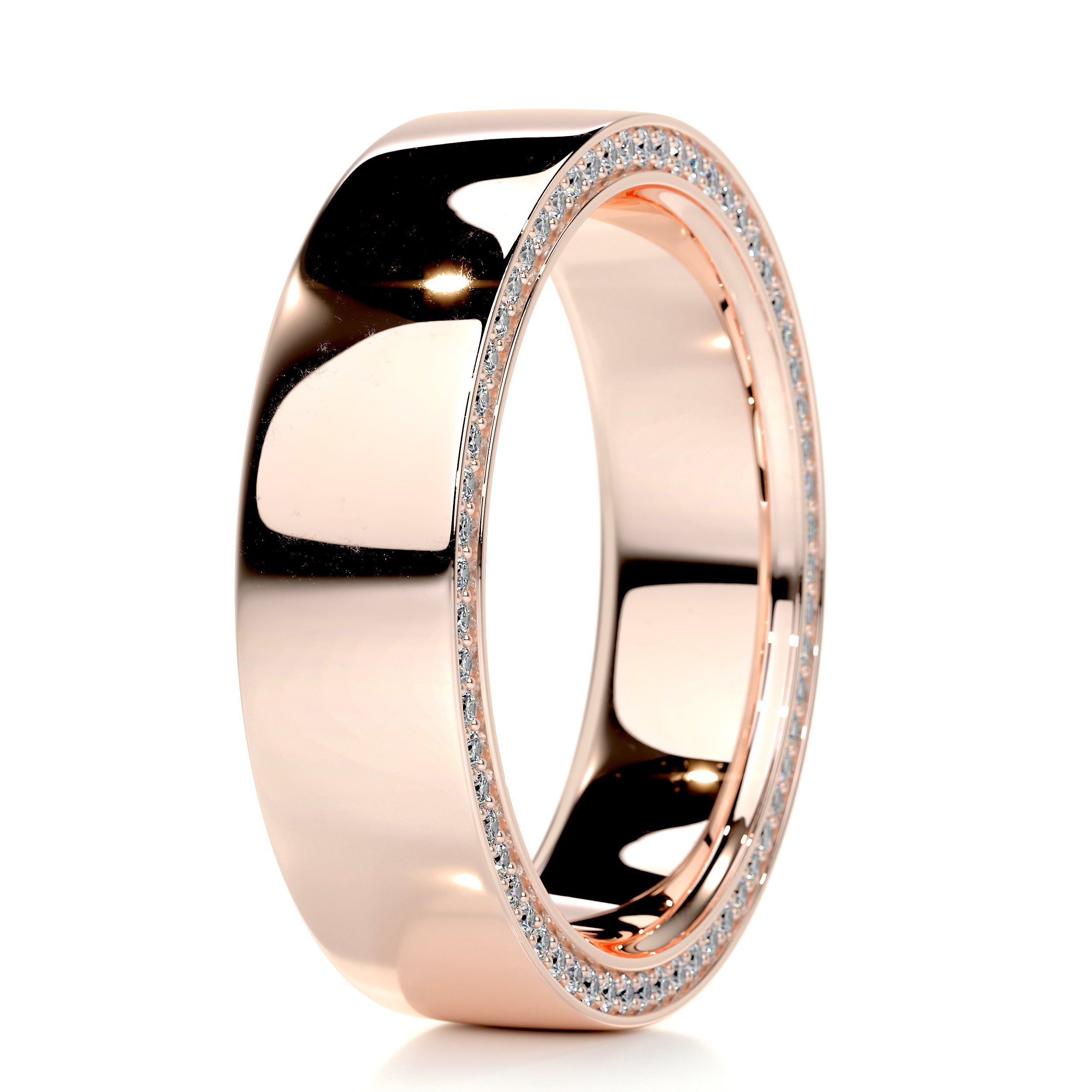 Greg Men's Diamond Wedding Band (0.50 Carat) -14K Rose Gold