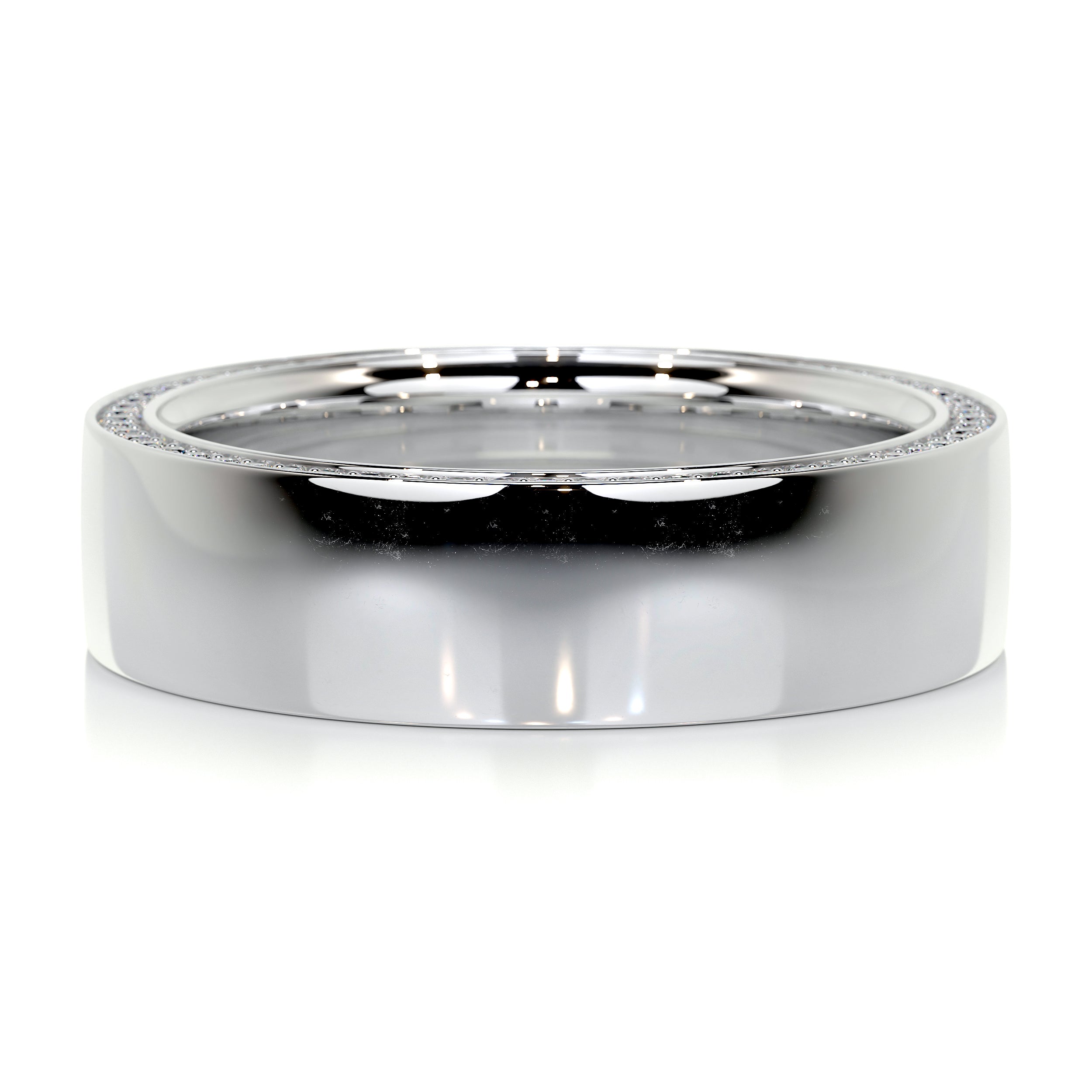 Greg Men's Diamond Wedding Band (0.50 Carat) -18K White Gold