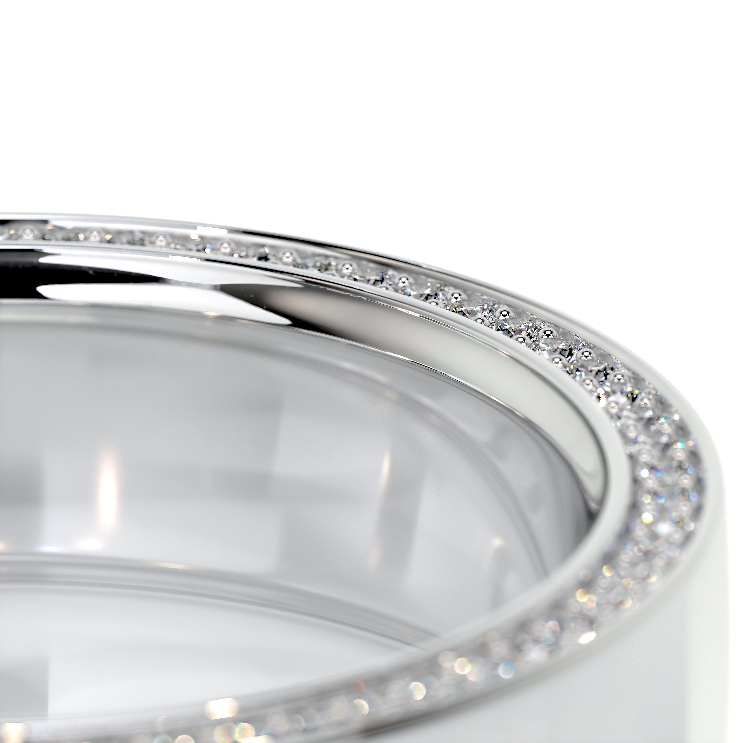 Greg Men's Diamond Wedding Band (0.50 Carat) -18K White Gold