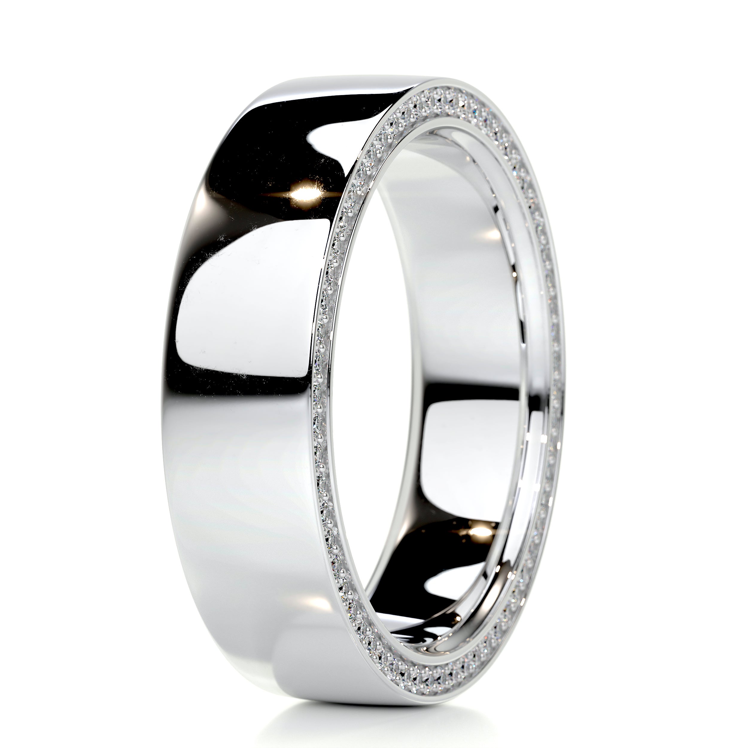 Greg Men's Diamond Wedding Band (0.50 Carat) -Platinum