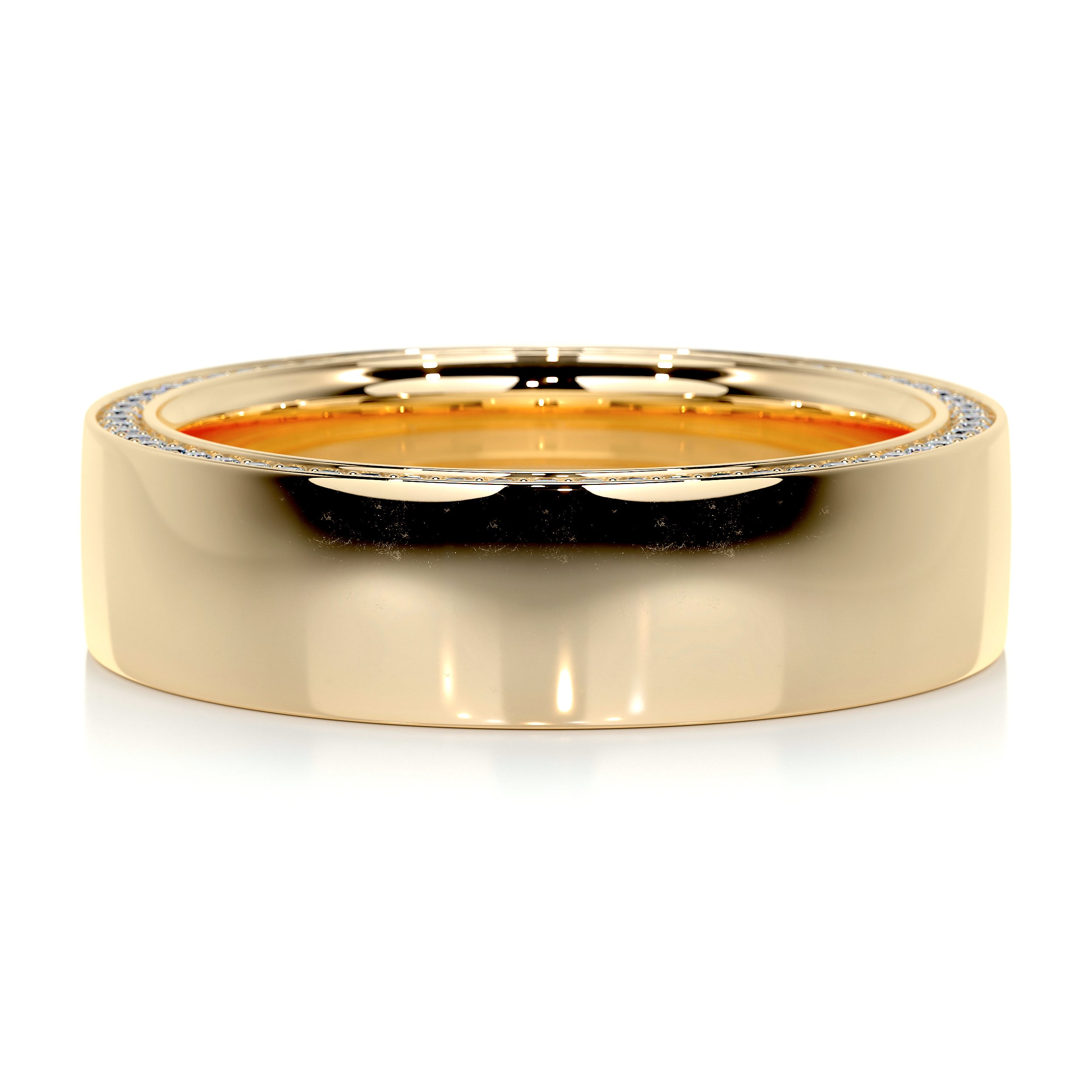 Greg Men's Diamond Wedding Band (0.50 Carat) -18K Yellow Gold