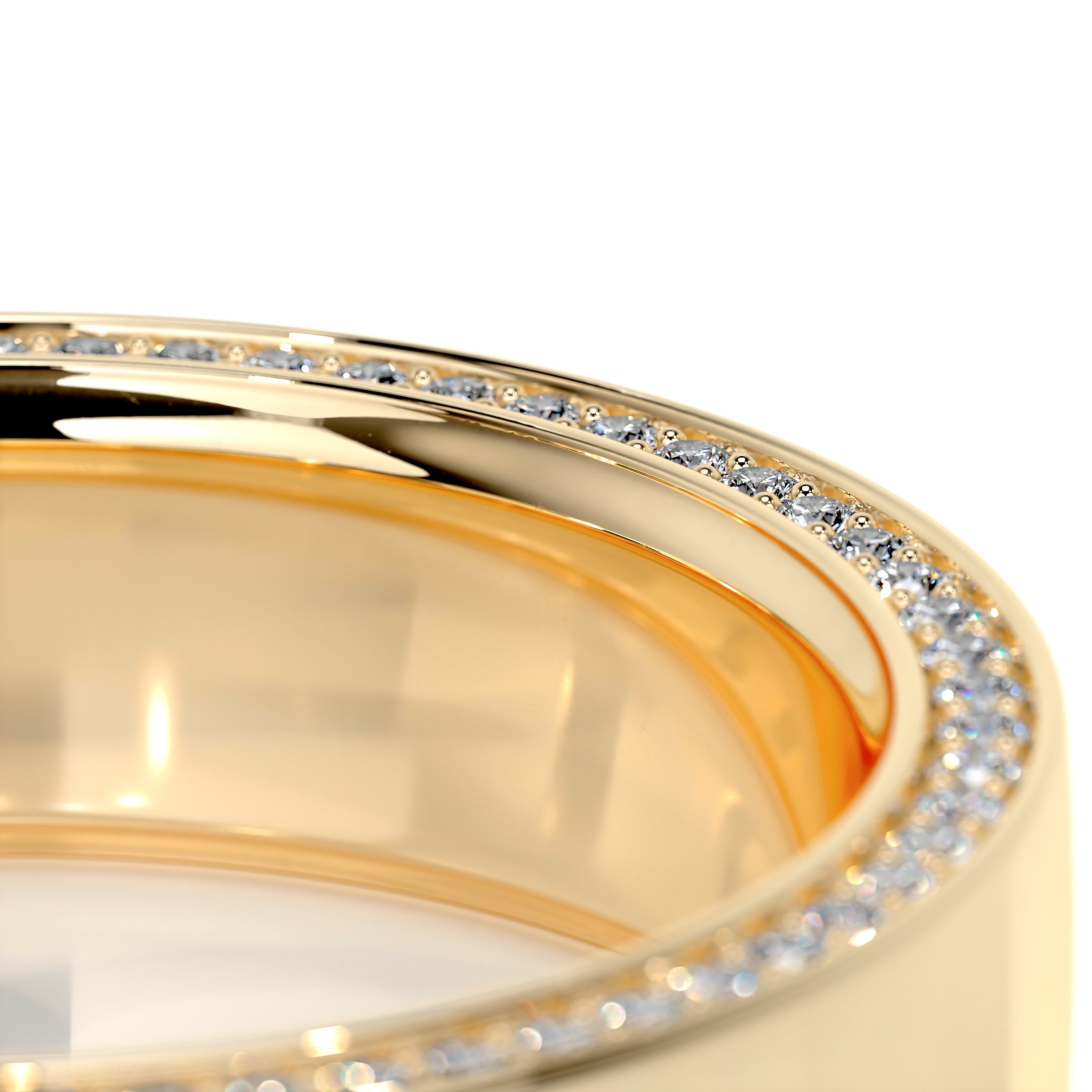 Greg Men's Diamond Wedding Band (0.50 Carat) -18K Yellow Gold