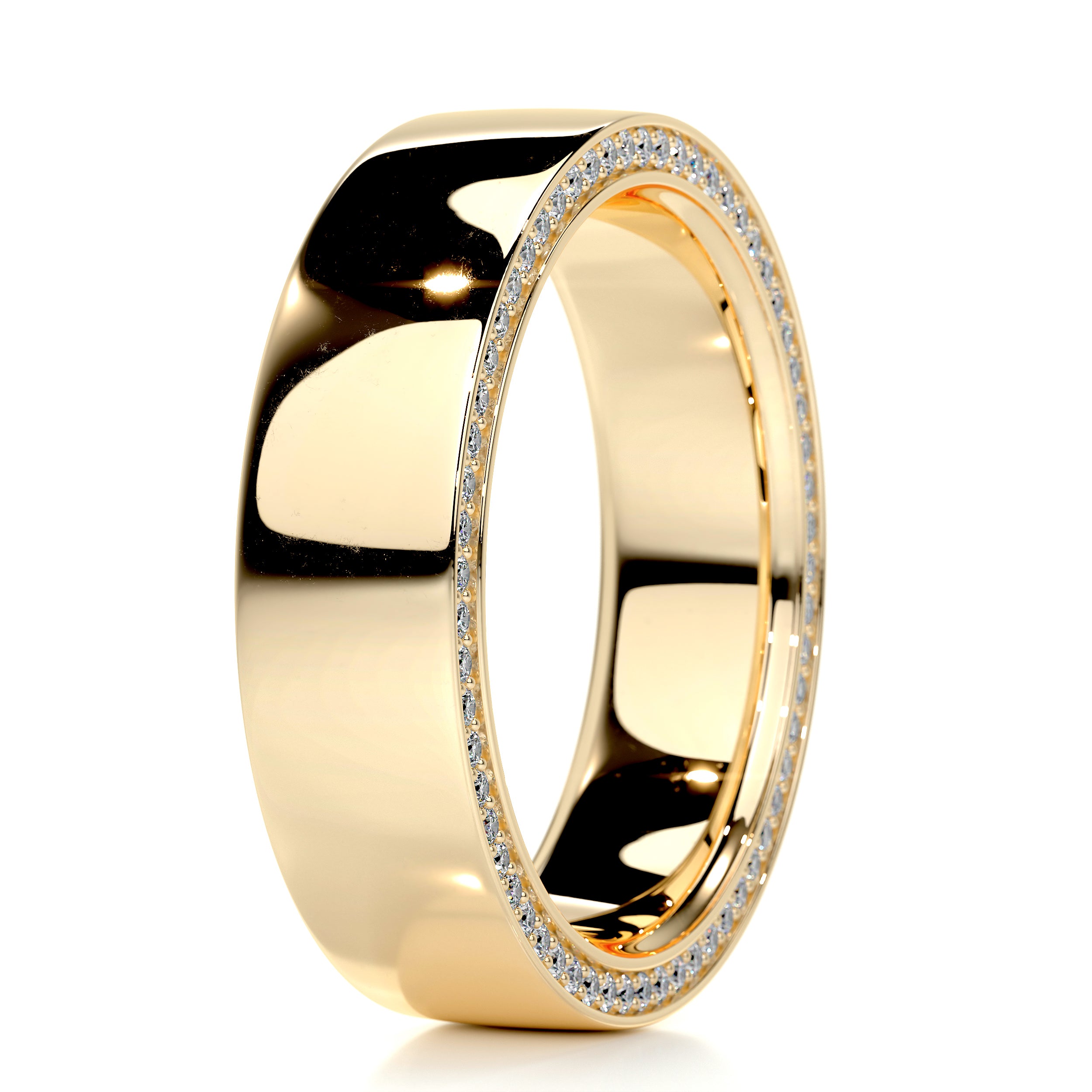 Greg Men's Diamond Wedding Band (0.50 Carat) -18K Yellow Gold