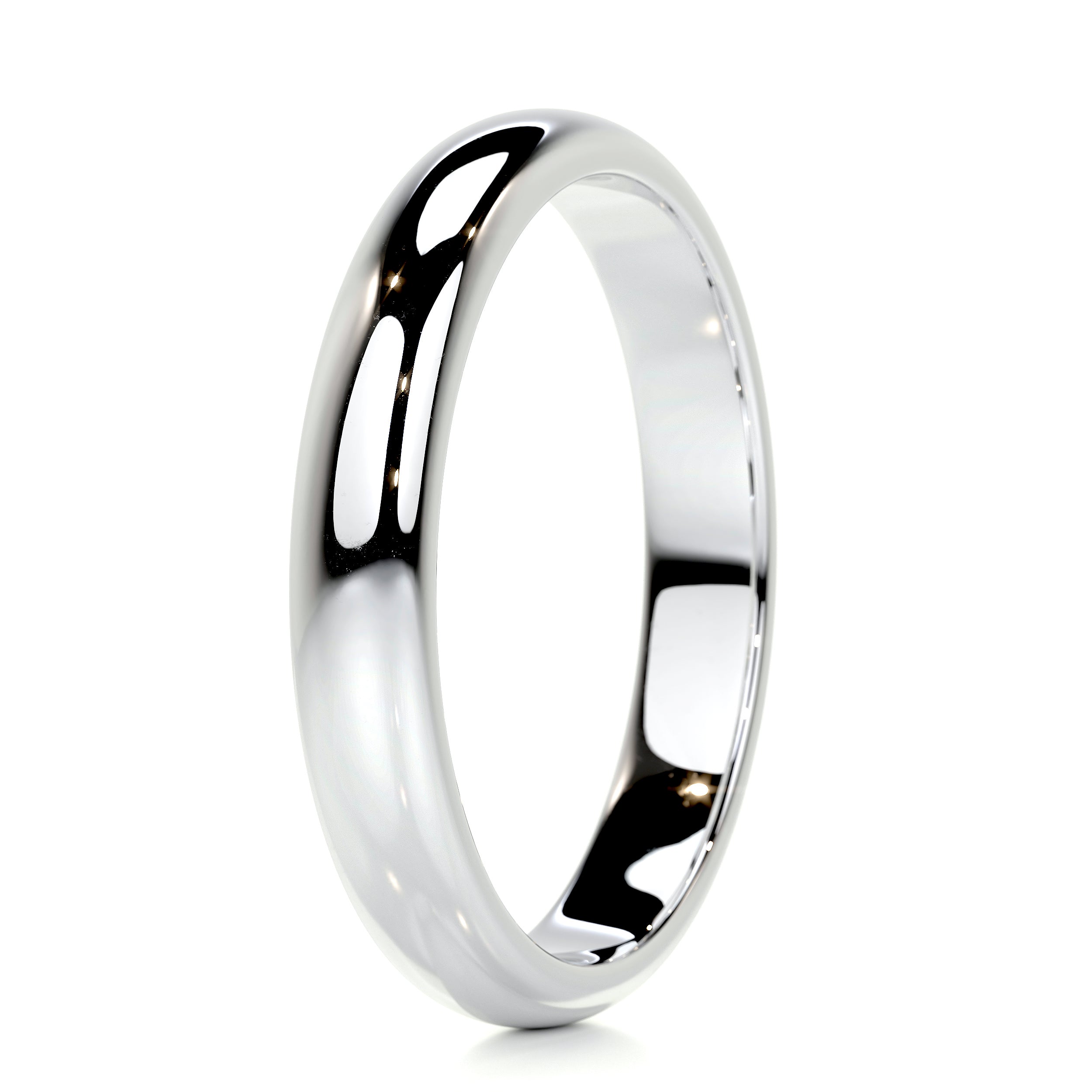 Chris Men's Wedding Band -14K White Gold