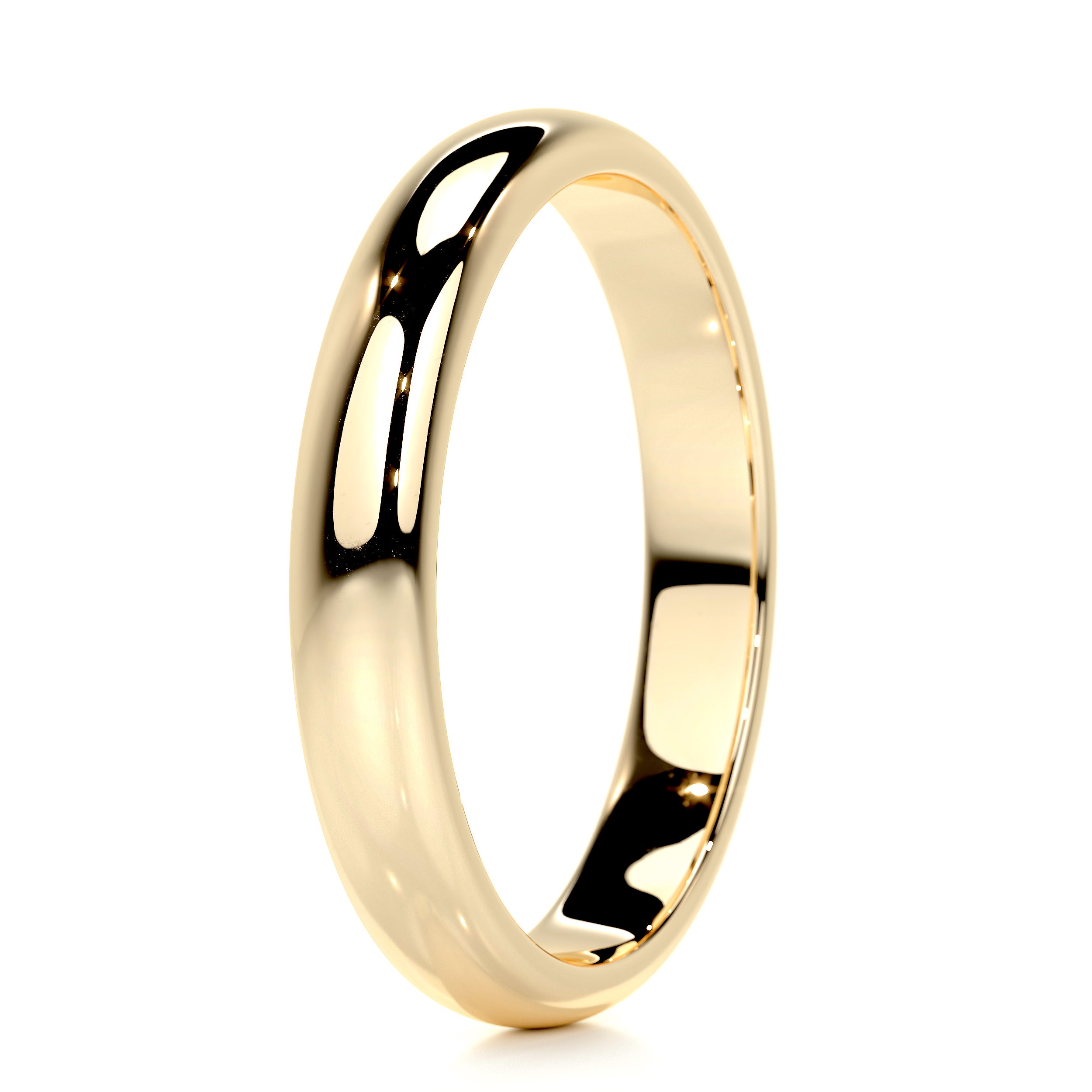 Chris Men's Wedding Band -18K Yellow Gold