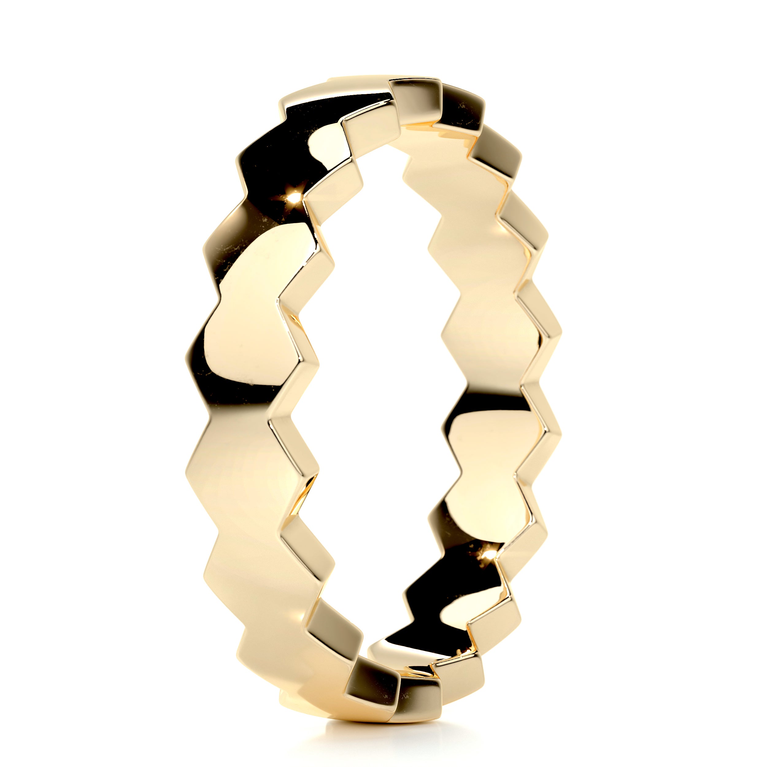 Gilles Men's Wedding Band -18K Yellow Gold