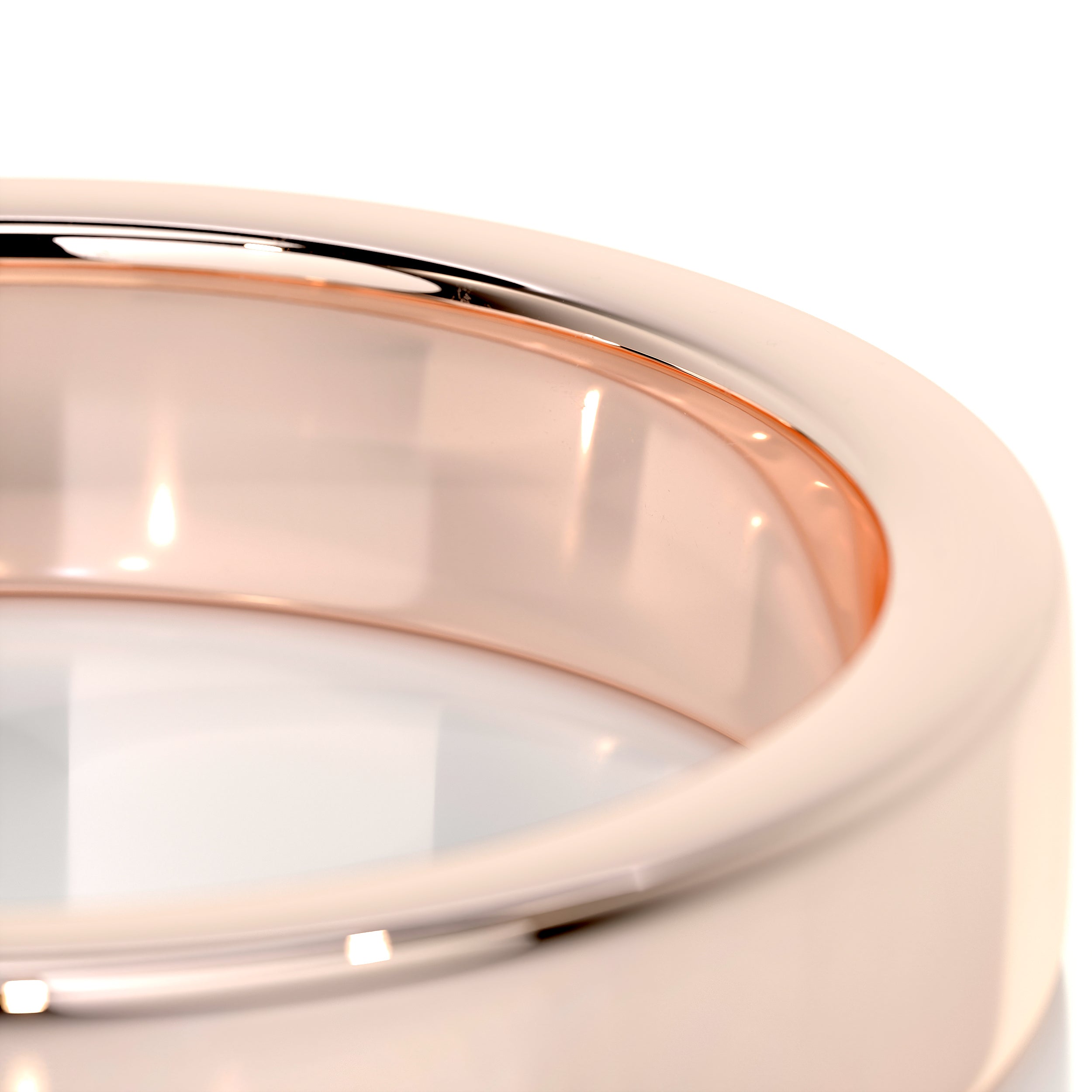 Travis Men's Wedding Band -14K Rose Gold
