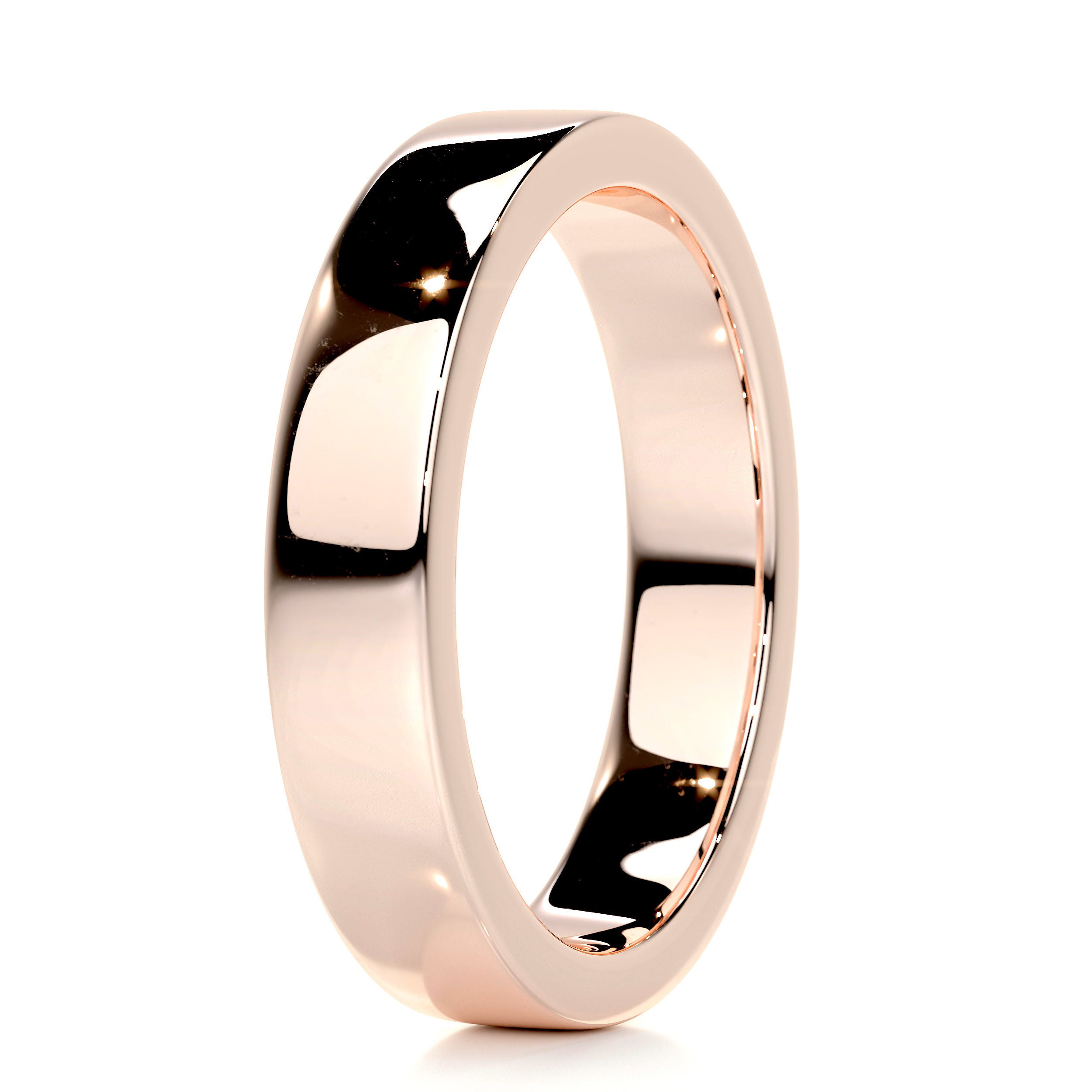 Travis Men's Wedding Band -14K Rose Gold