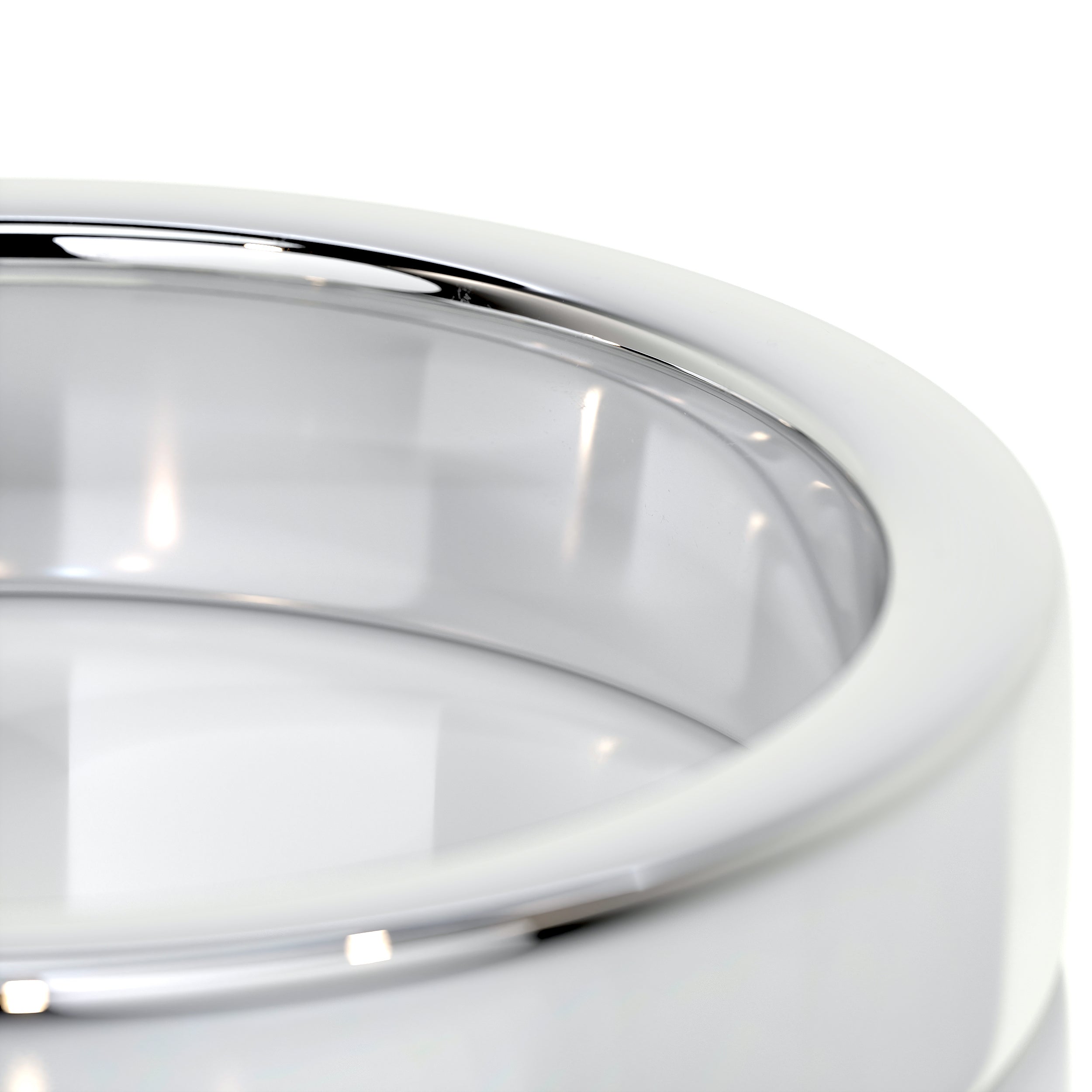 Travis Men's Wedding Band -14K White Gold