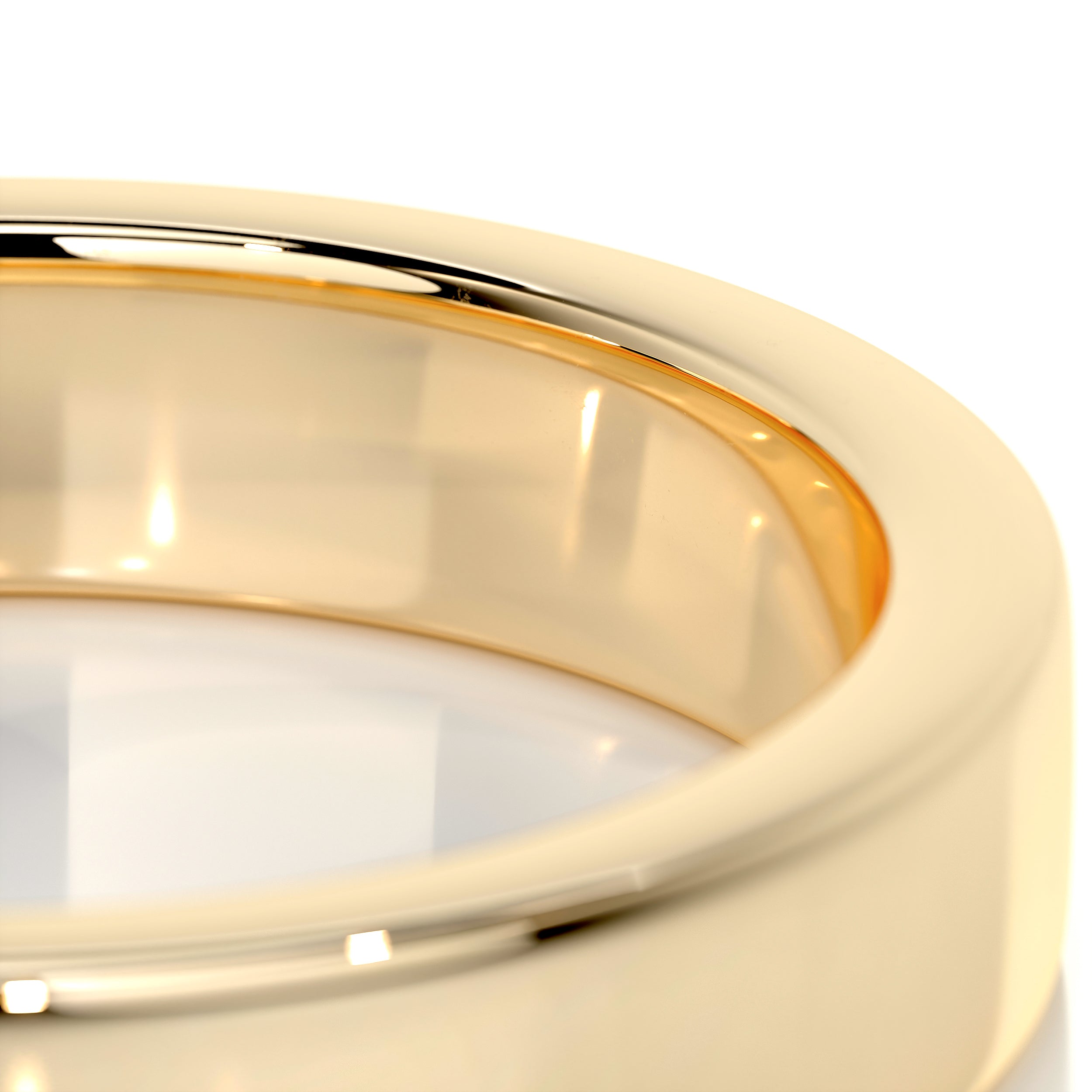 Travis Men's Wedding Band -18K Yellow Gold