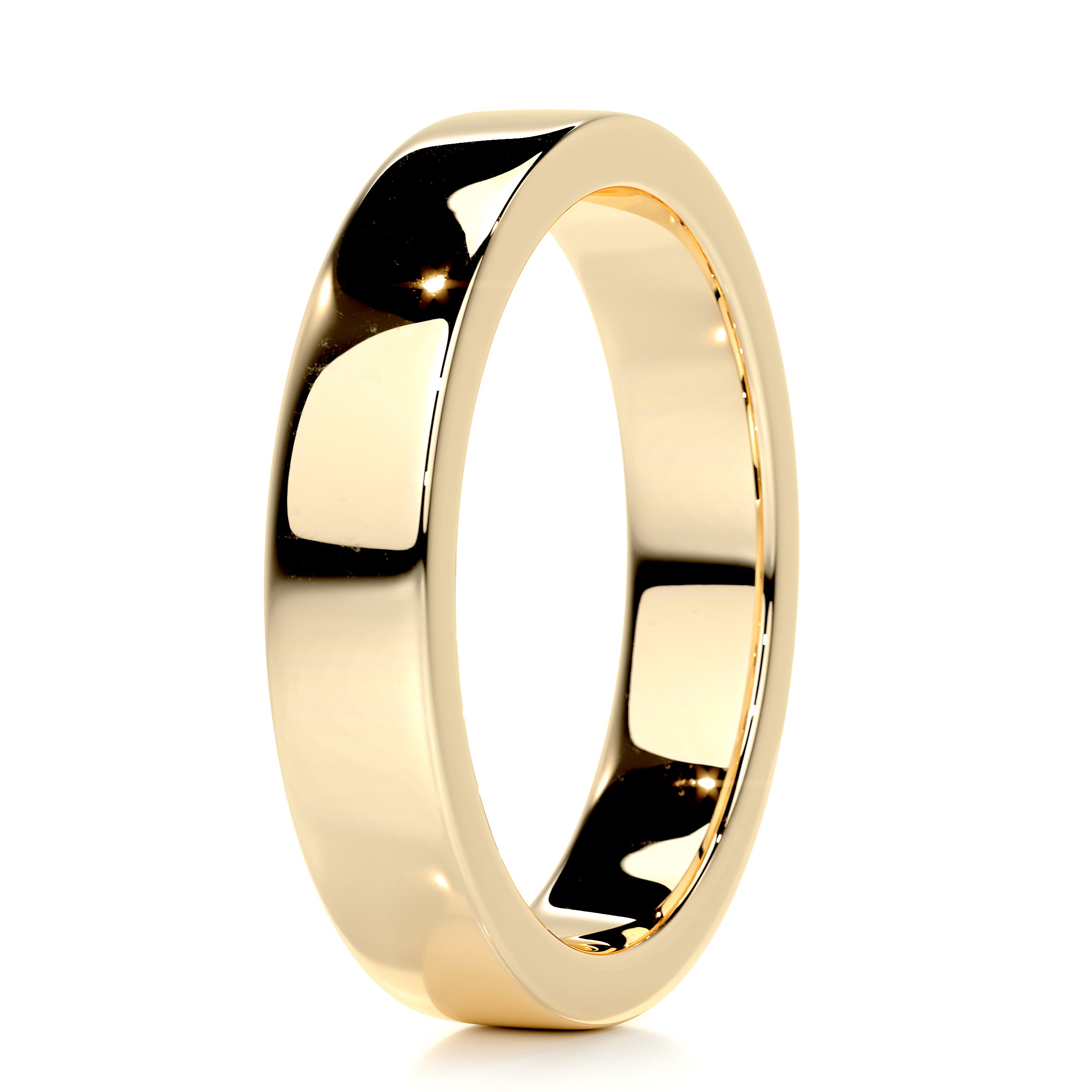 Travis Men's Wedding Band -18K Yellow Gold