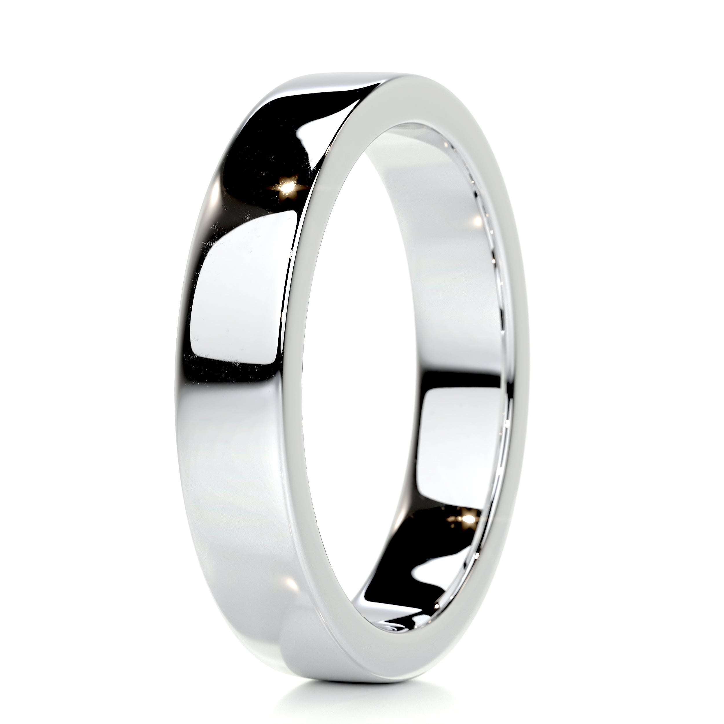 Peter Men's Wedding Band -14K White Gold