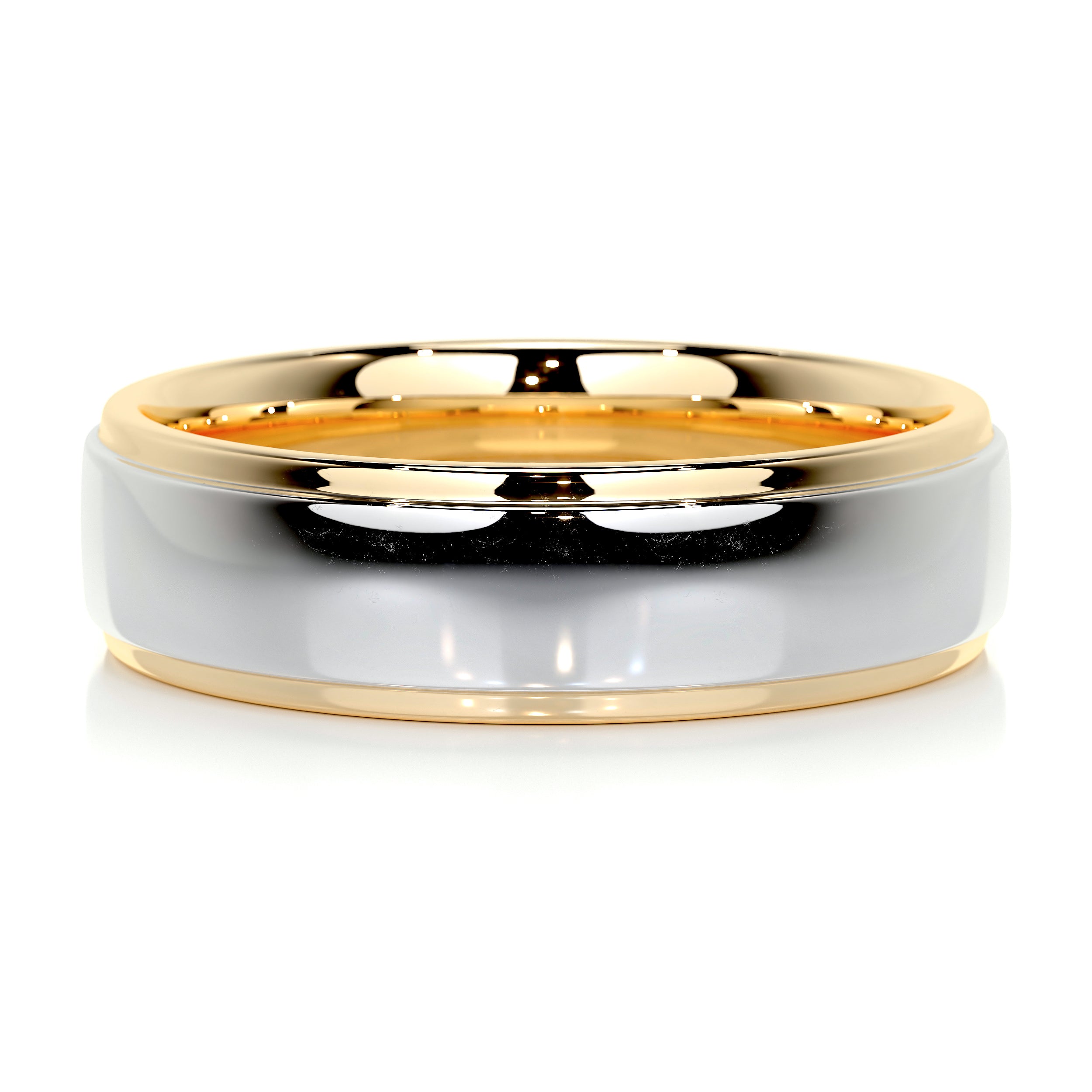 Pierre Men's Wedding Band -18K Yellow Gold