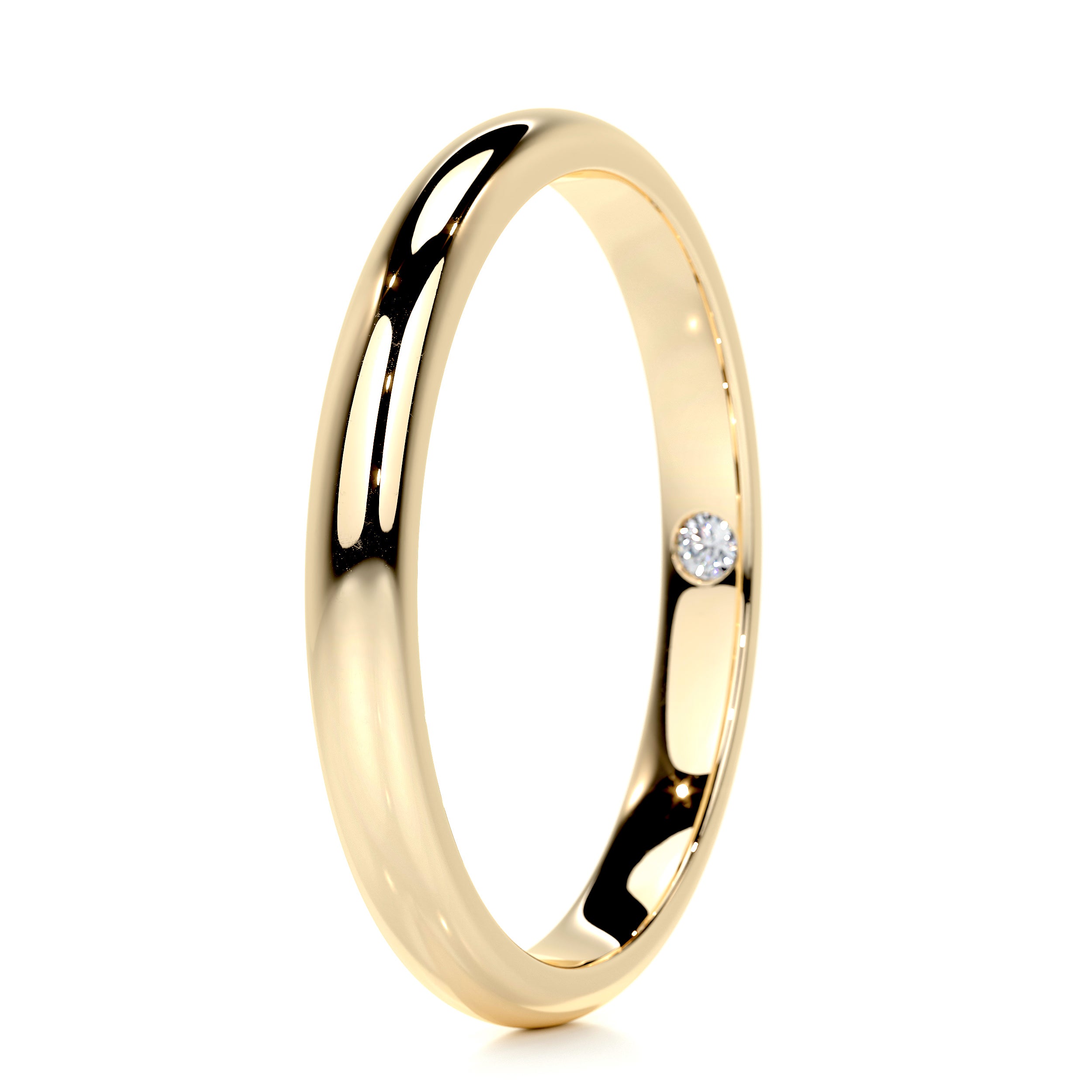 Max Men's Diamond Wedding Band (0.02 Carat) -18K Yellow Gold
