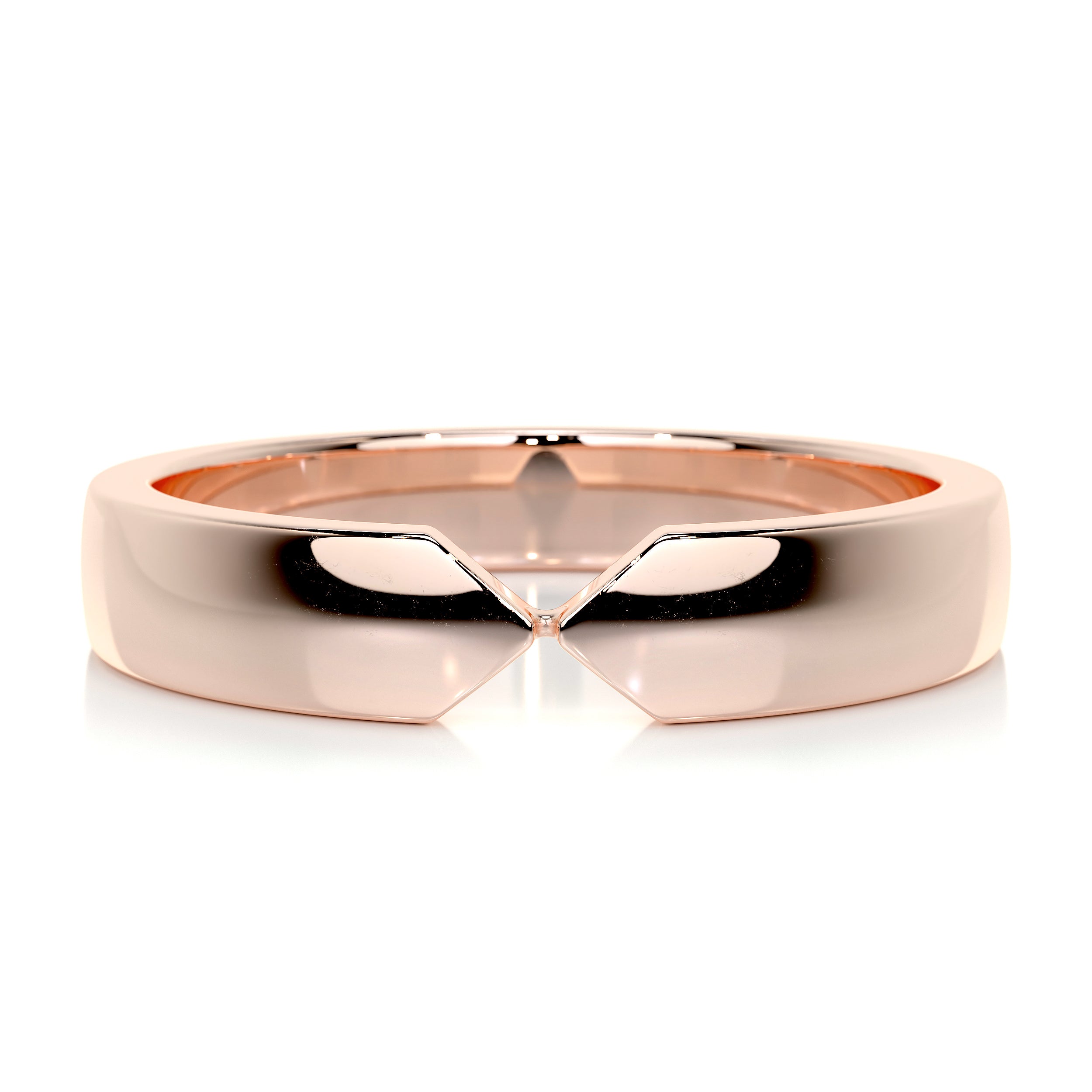 David Men's Wedding Band -14K Rose Gold