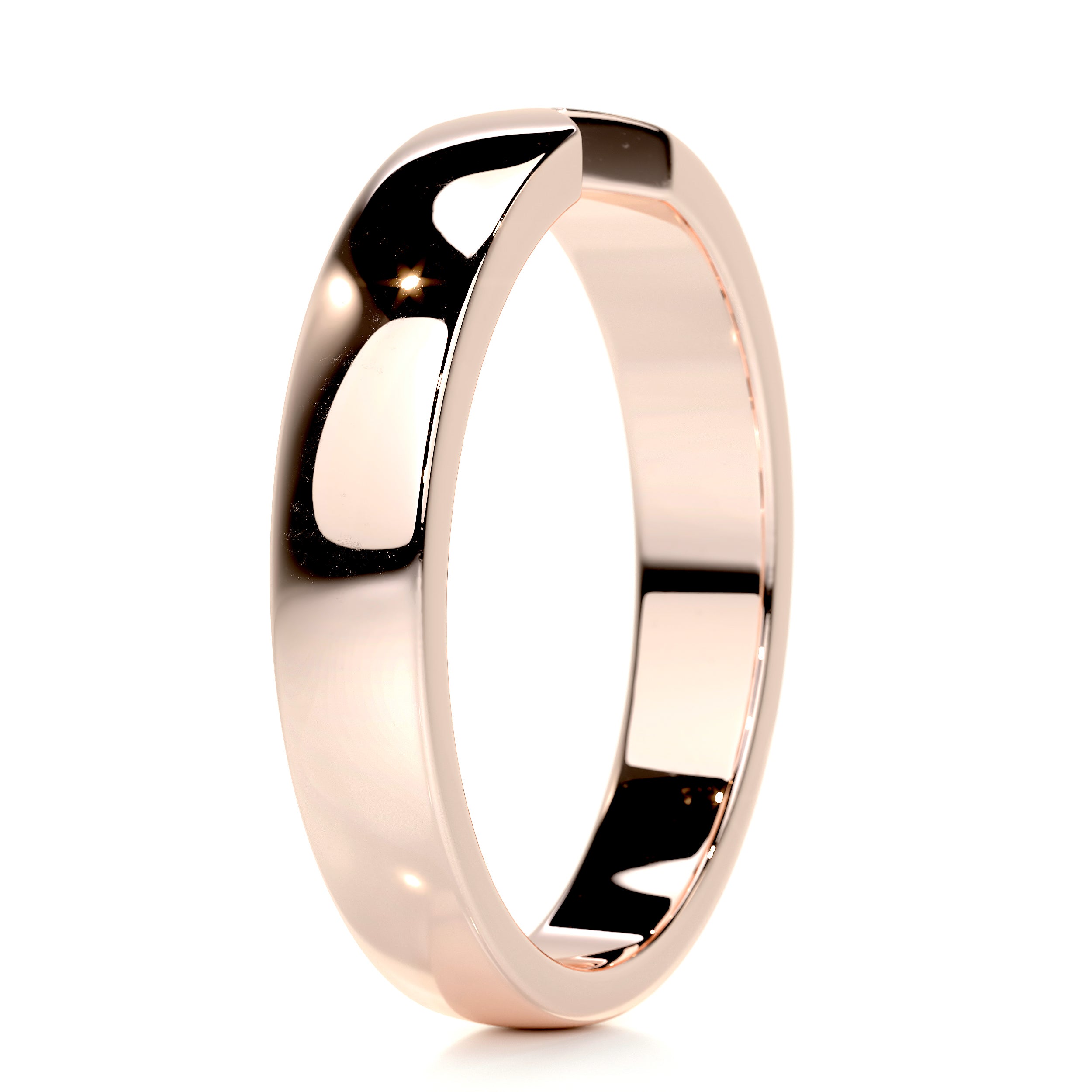 David Men's Wedding Band -14K Rose Gold