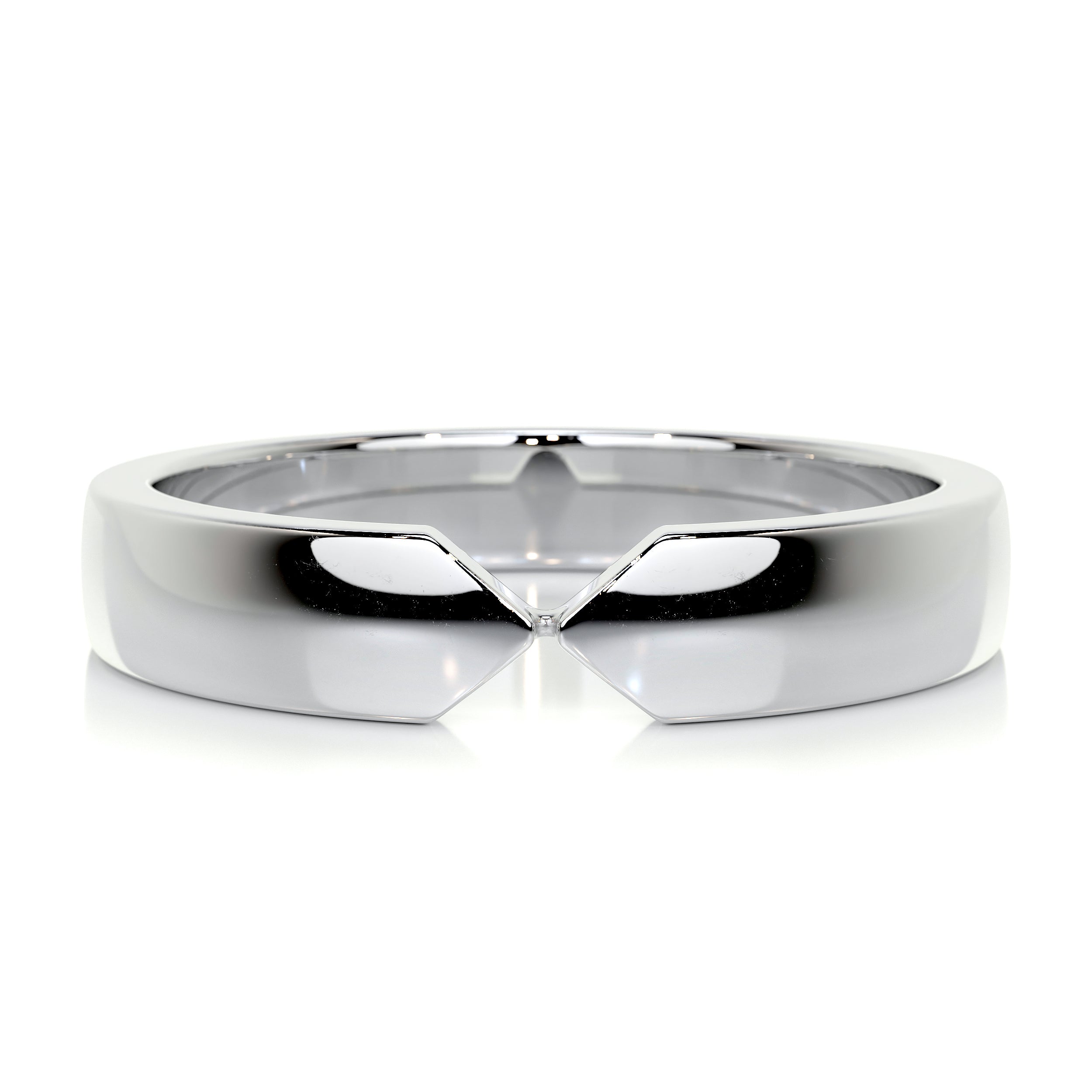 David Men's Wedding Band -18K White Gold