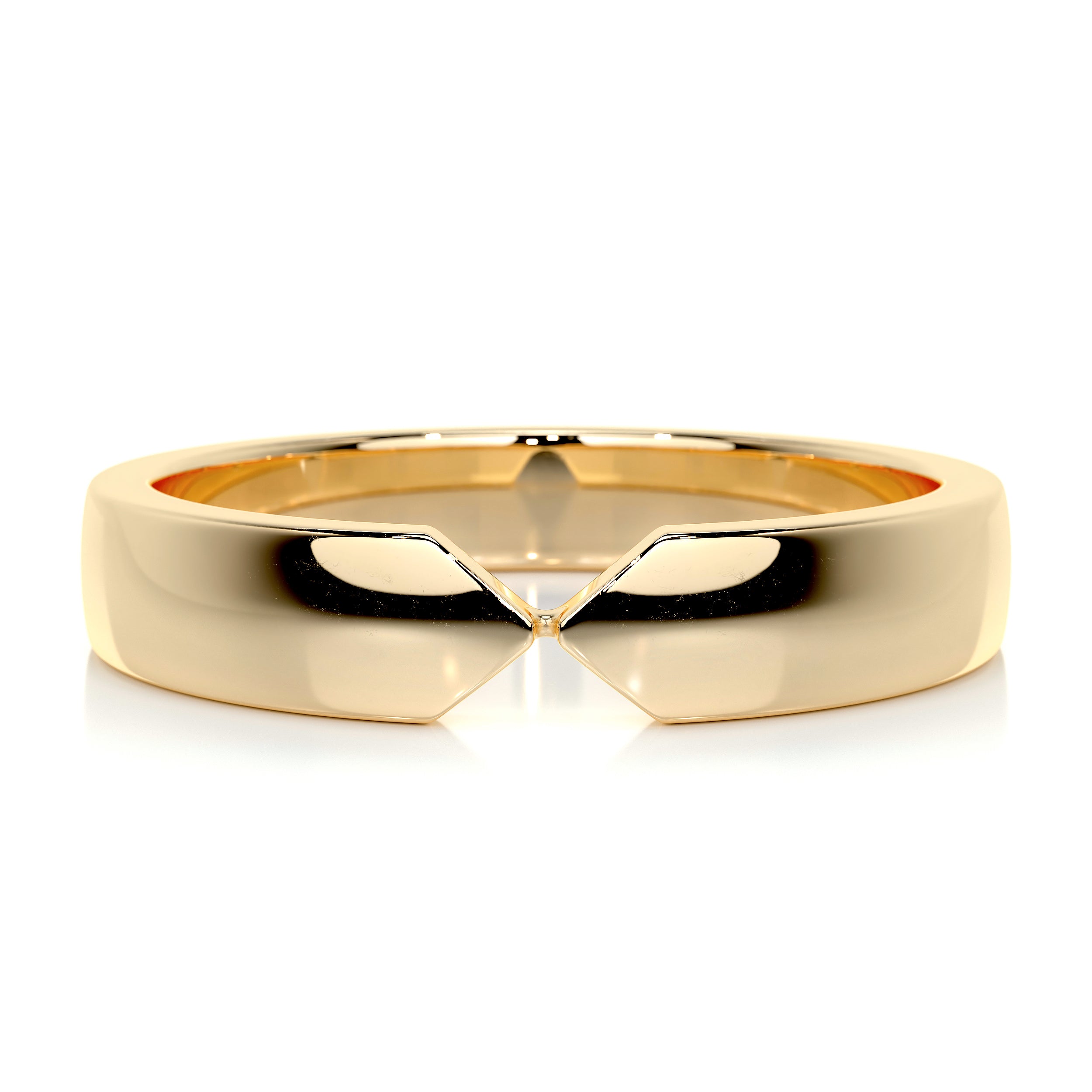 David Men's Wedding Band -18K Yellow Gold