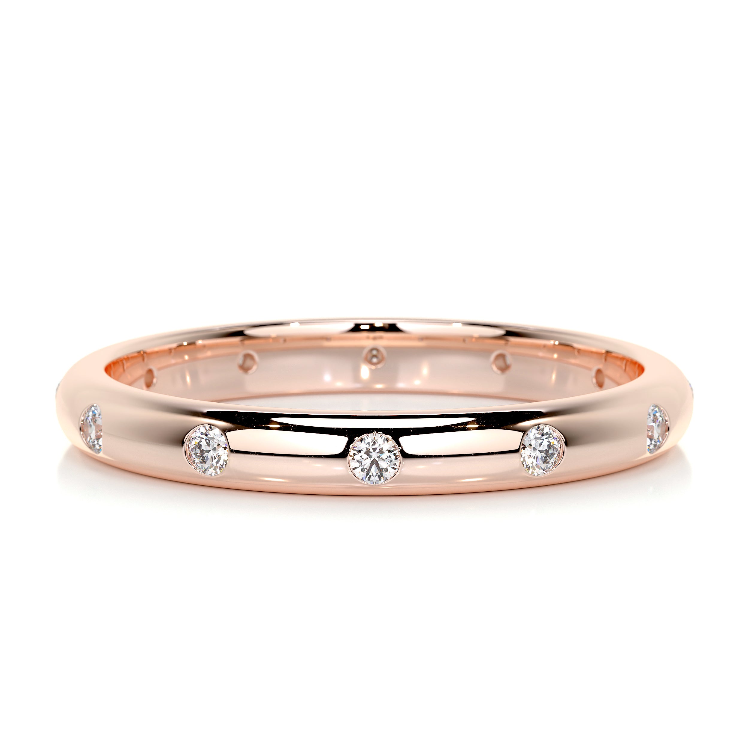 Jenni Men's Diamond Wedding Band (0.20 Carat) -14K Rose Gold